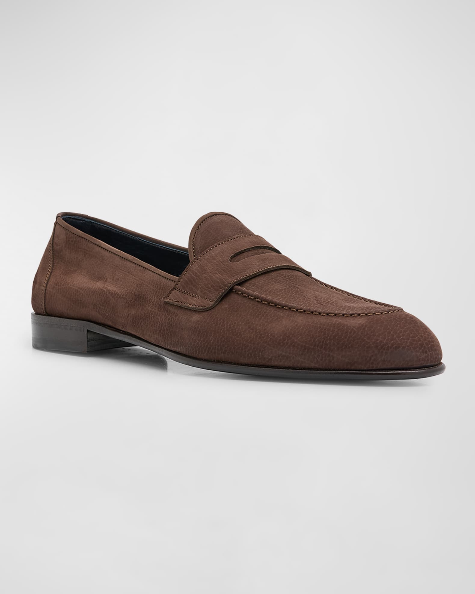 Men's Suede Penny Loafers 1