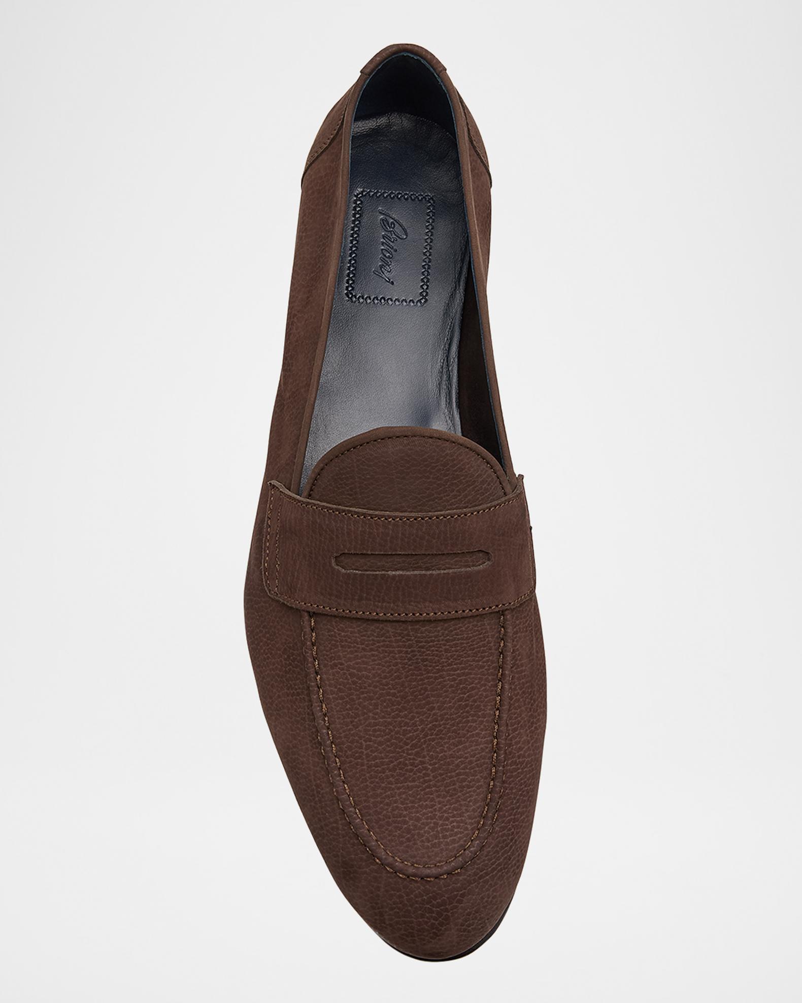 Brioni Suede Penny Loafer Derby Size UK 11 / US 12 - Brown BRIONI Suede Penny Loafers for Men | MR PORTER main image 4