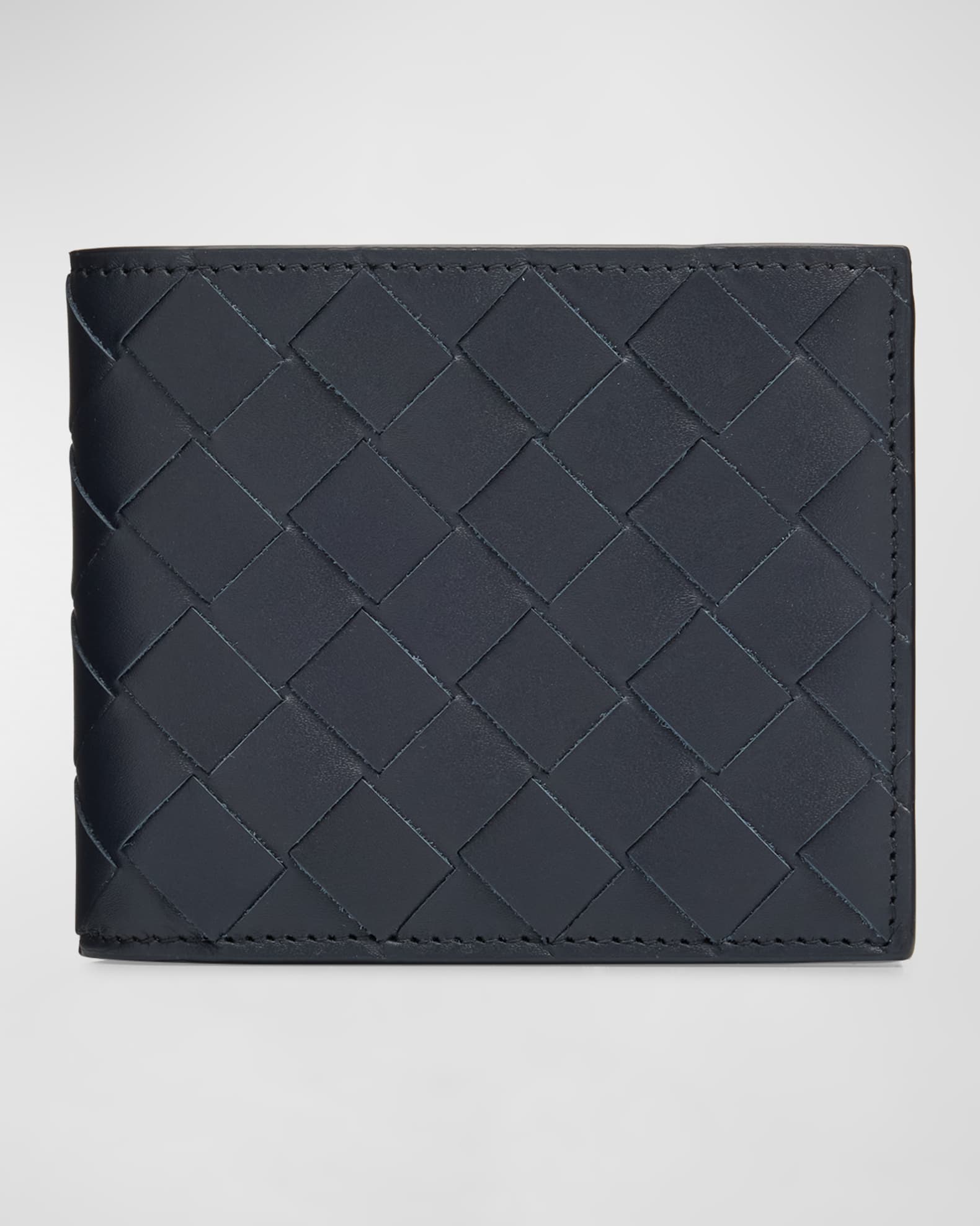 Bottega Veneta Men's Intrecciato 15 Bicolor Leather Bifold Wallet
