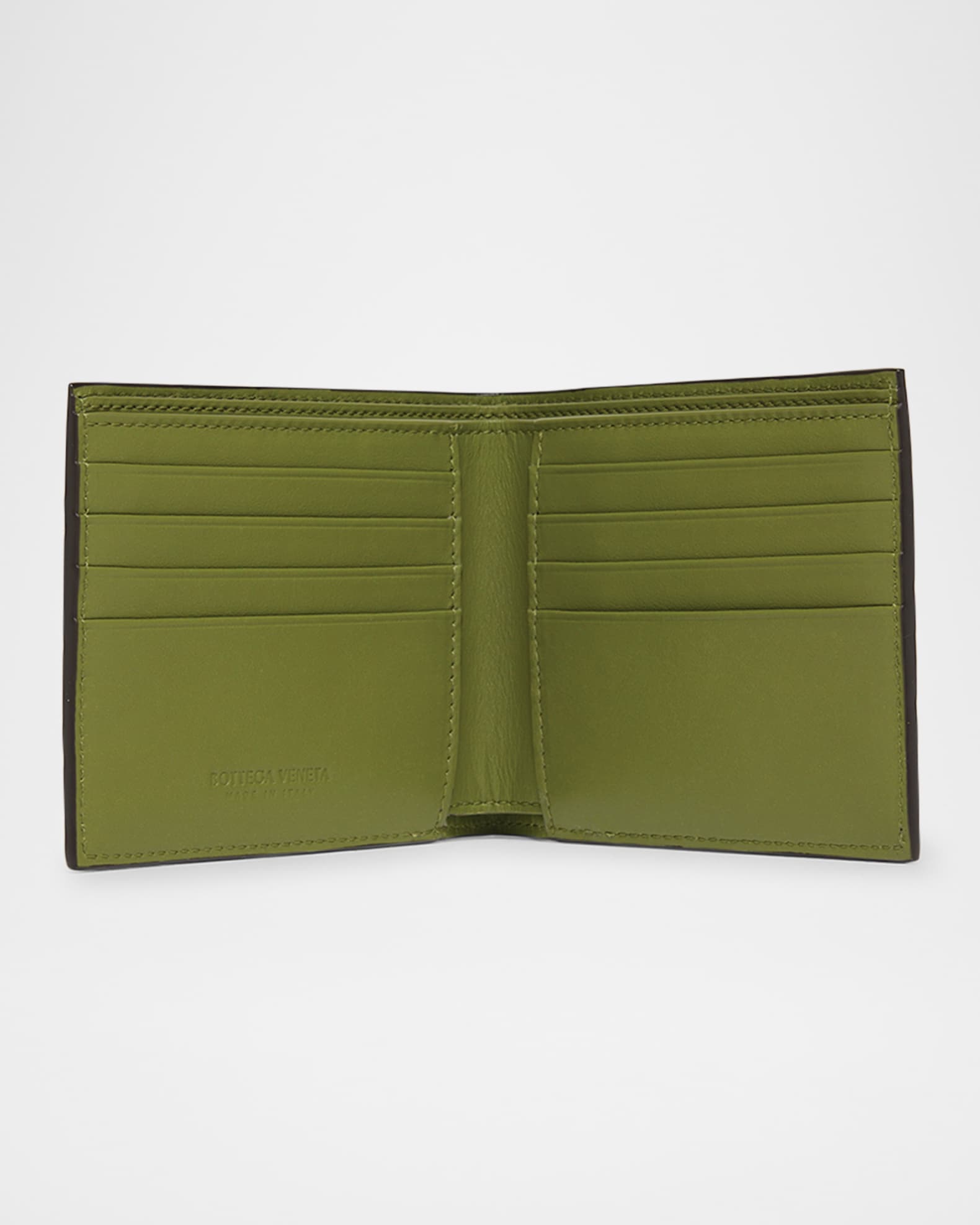 Bottega Veneta Men's Intrecciato 15 Bicolor Leather Bifold Bottega Veneta Men's Intrecciato 15 Bicolor Leather Bifold