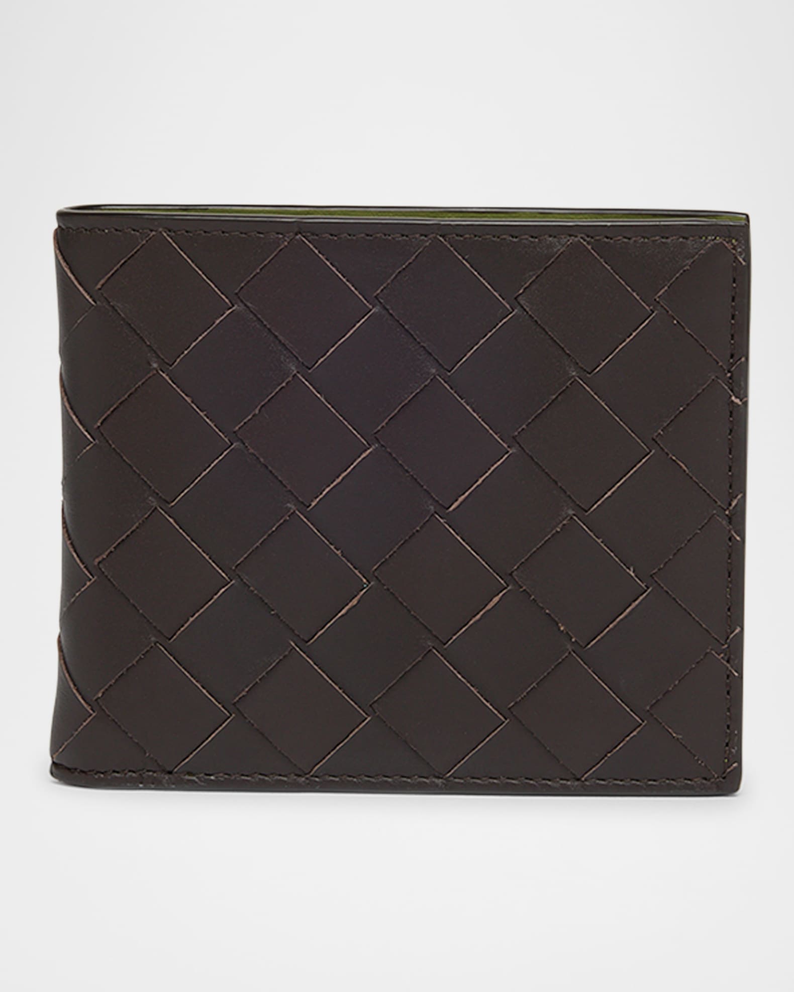 Men's Intrecciato 15 Bicolor Leather Bifold Wallet 0