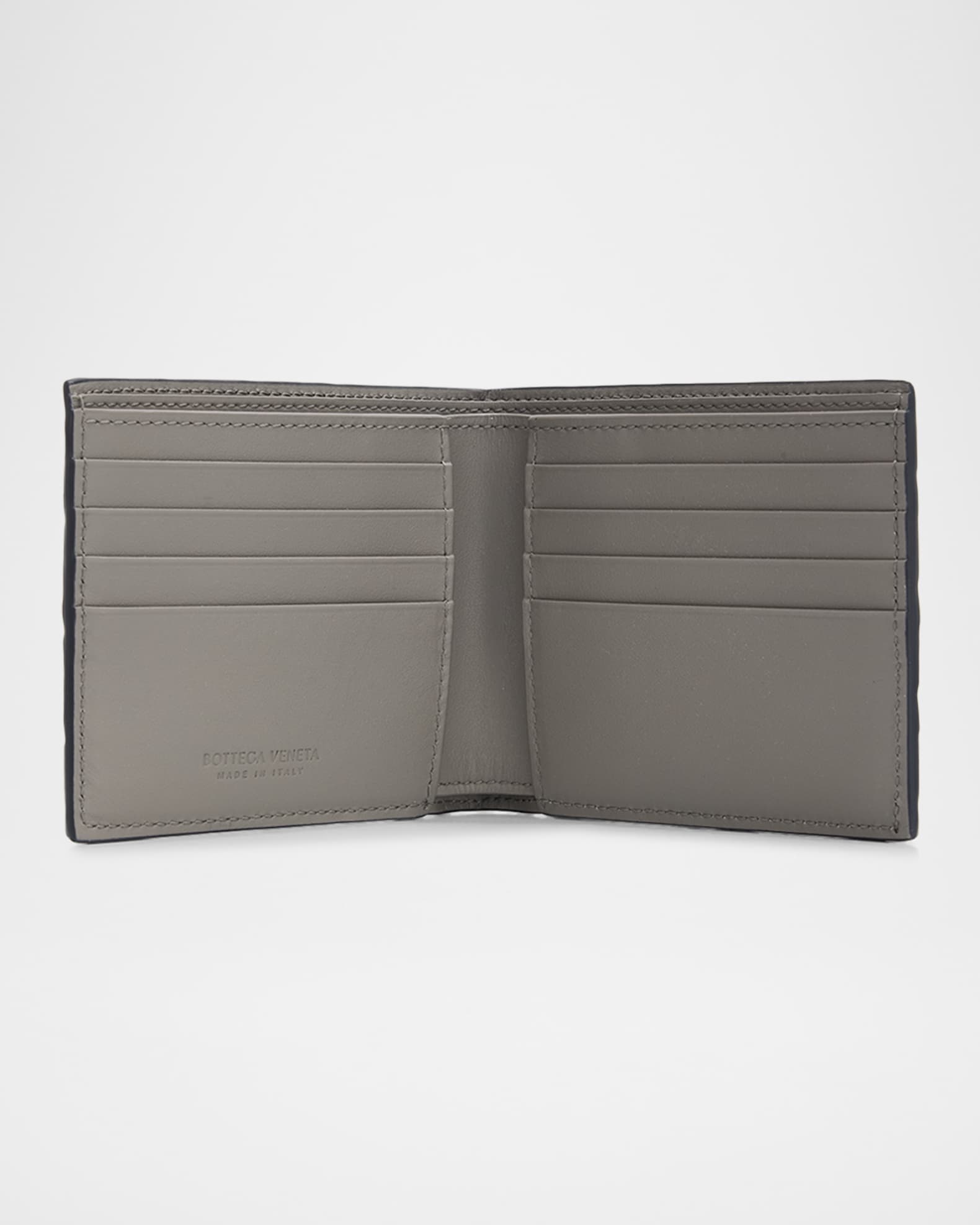 Bottega Veneta Men's Intrecciato 15 Bicolor Leather Bifold Wallet