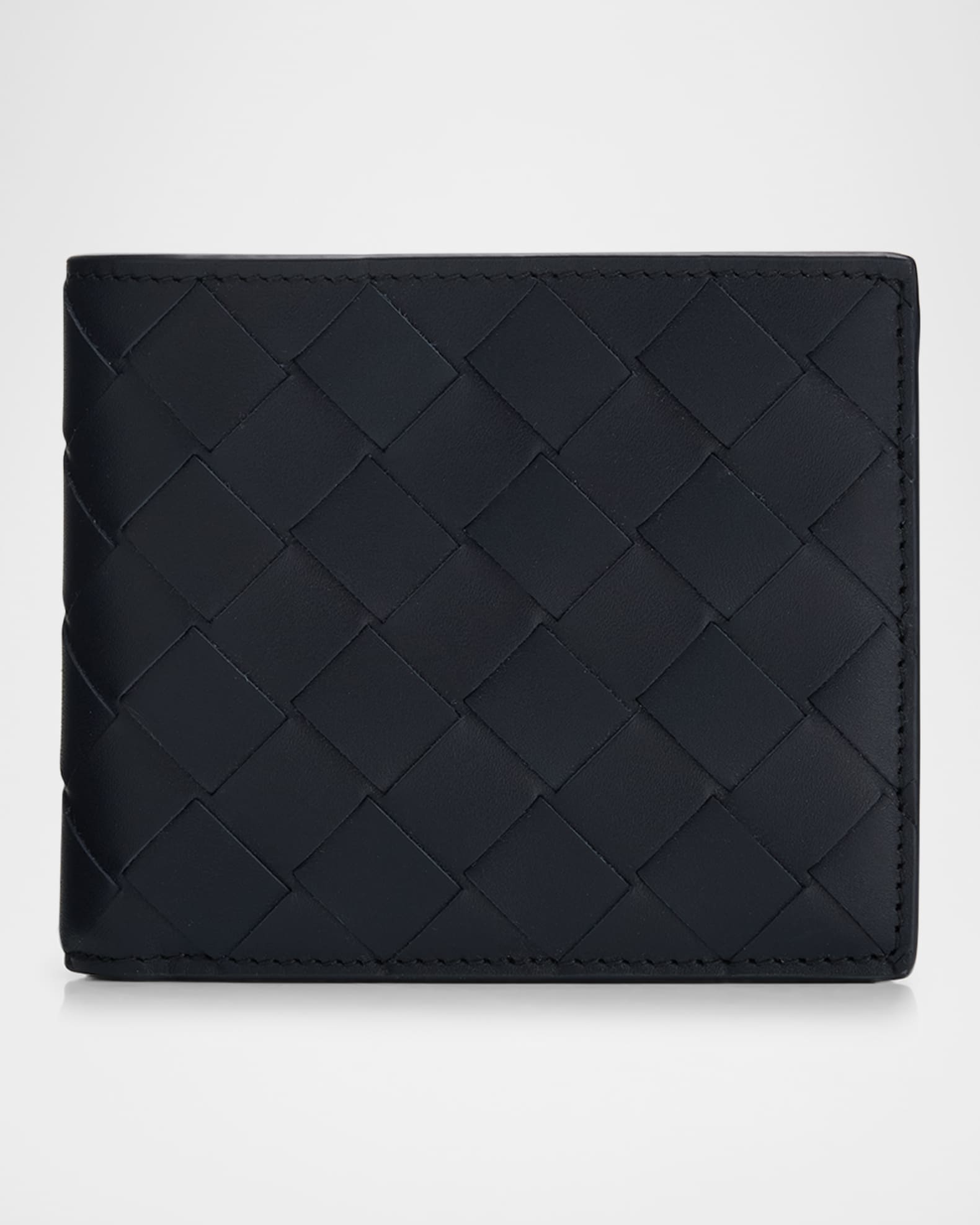 Bottega Veneta Men's Intrecciato 15 Bicolor Leather Bifold Wallet
