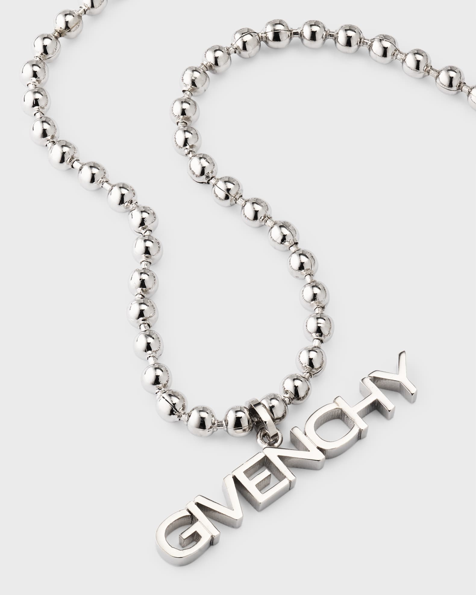 Givenchy Men's Logo Lettering Ball Chain Necklace | Neiman Marcus