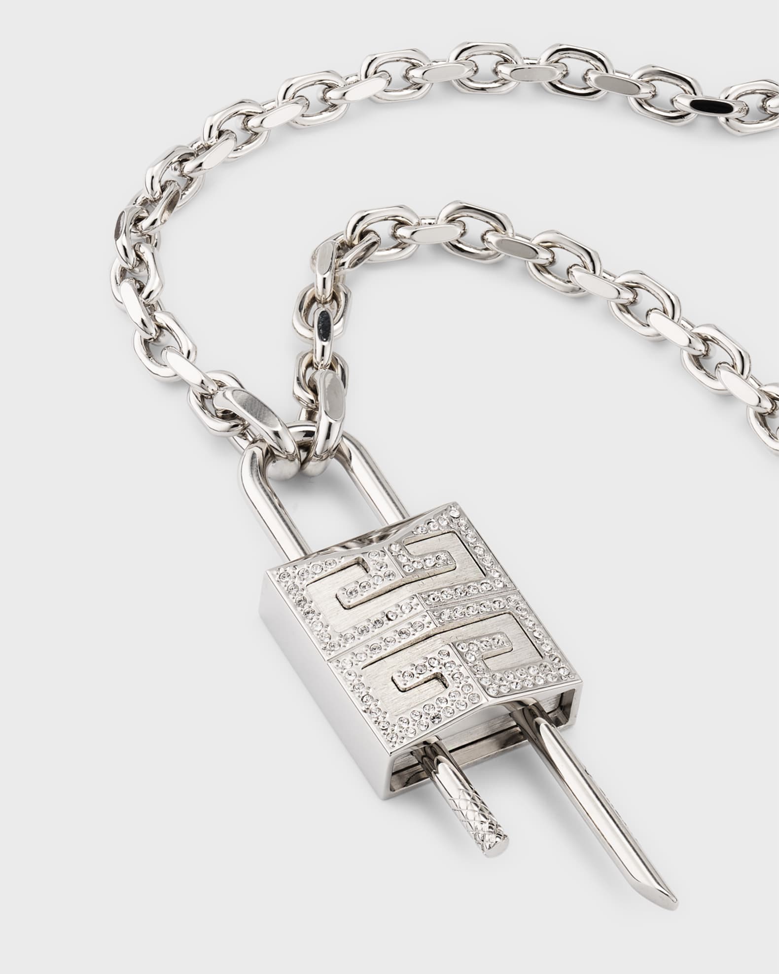 Mens chain lock necklace shop