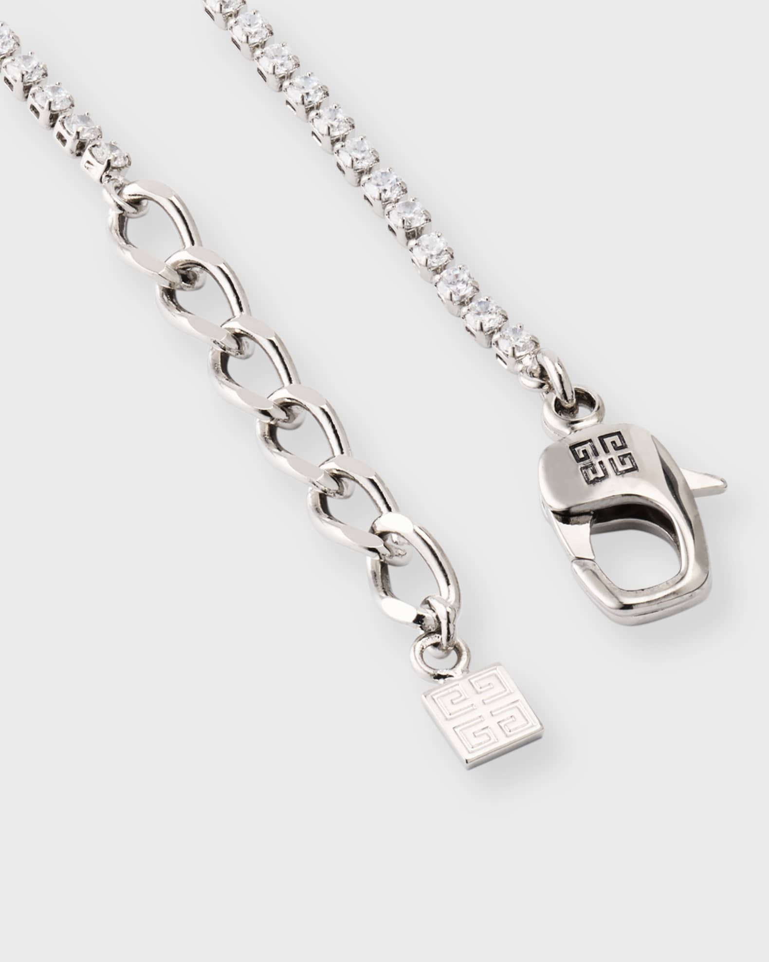 Givenchy Men s Crystal Logo Lettering Pendant Necklace Neiman Marcus