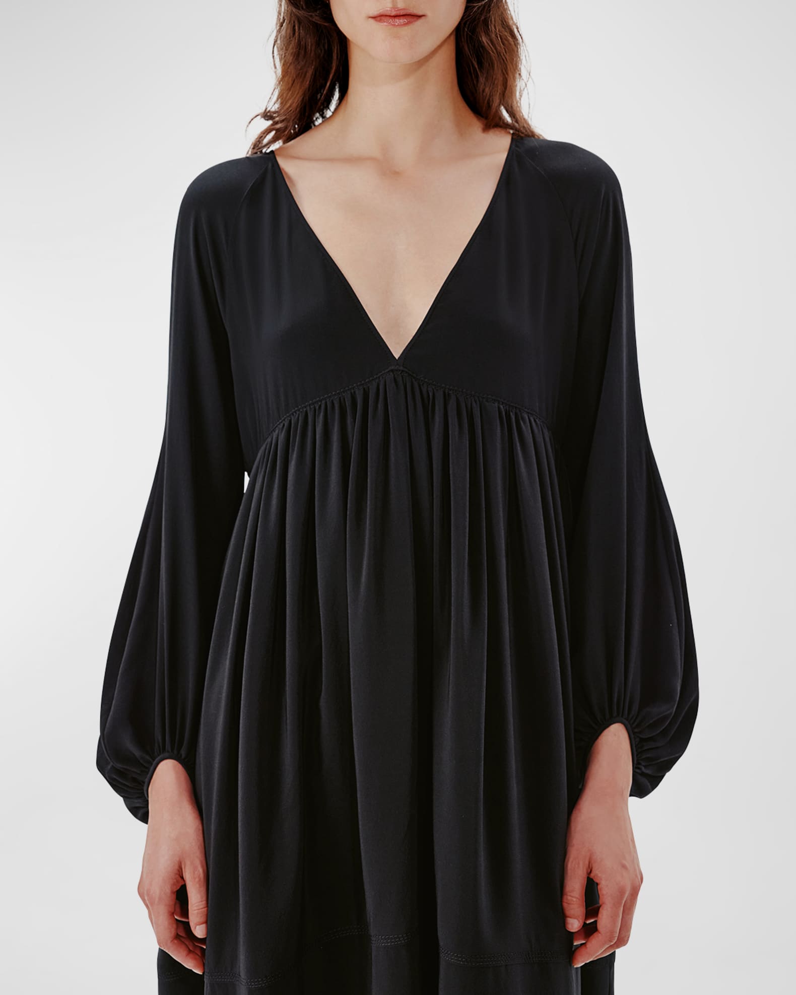 Long sleeve empire waist maxi dress shop
