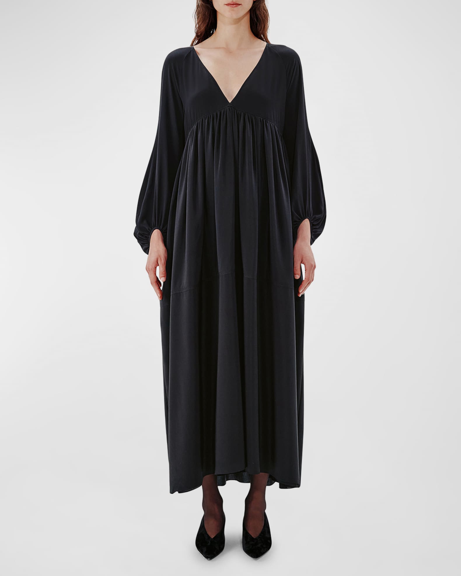 Black empire waist maxi hot sale dress
