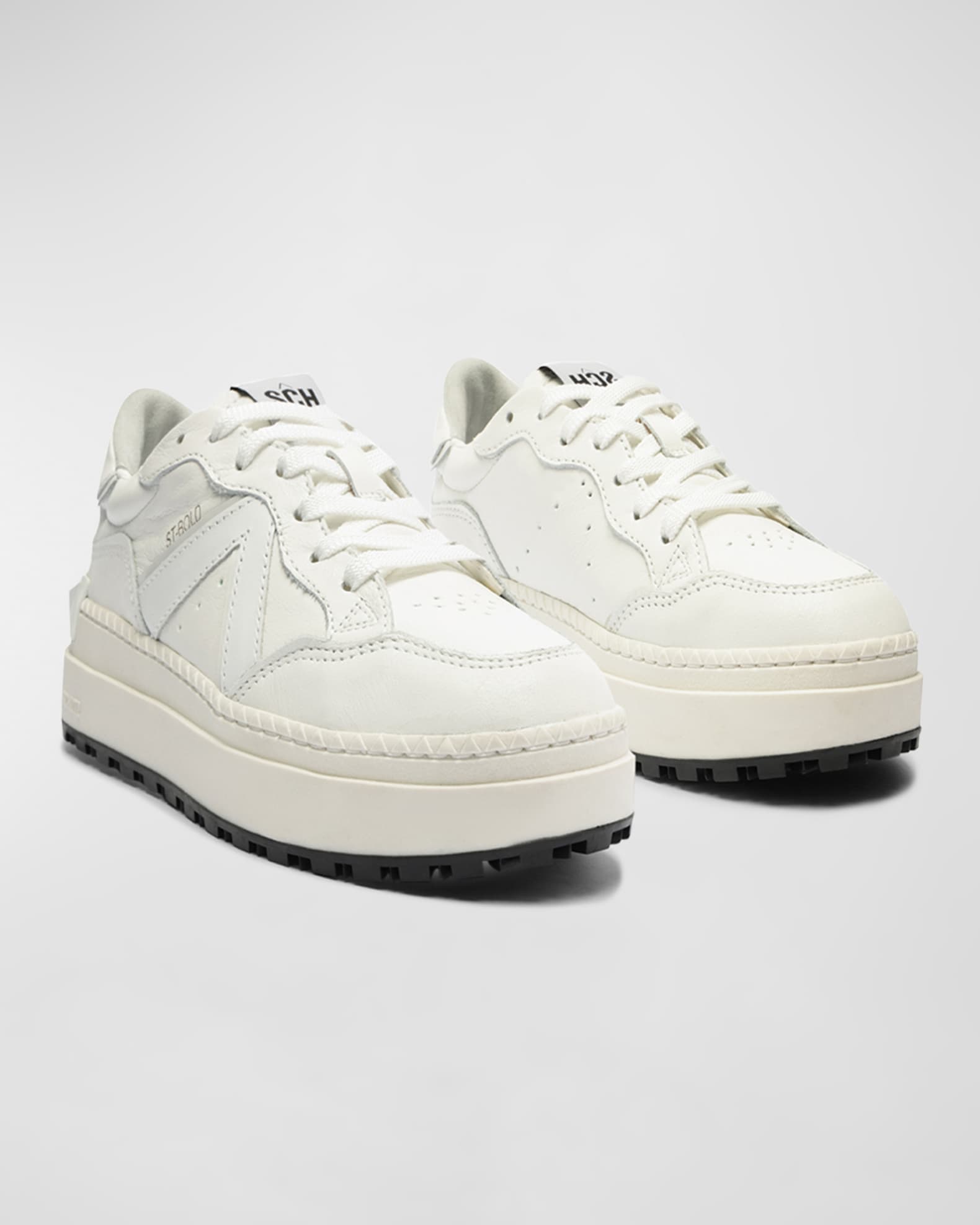 Schutz Leather Low-Top Sneakers | Neiman Marcus