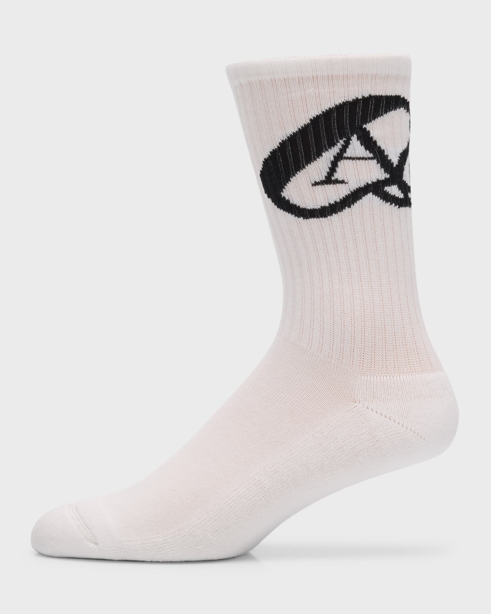 Alexander McQueen Men's Seal Logo Crew Socks