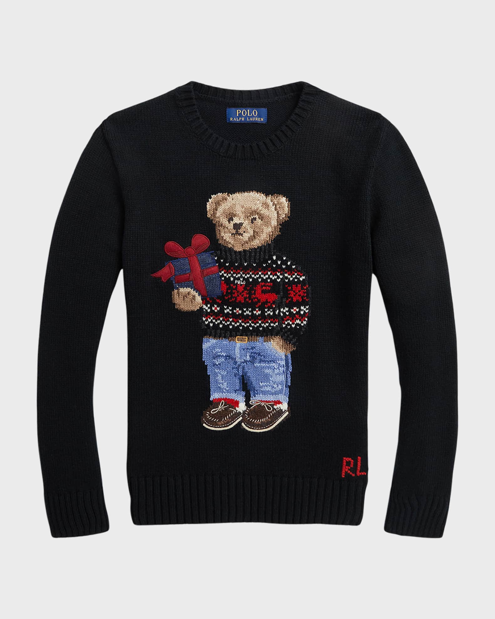 Ralph Lauren Childrenswear Kid's Large Flag Sweater Plush