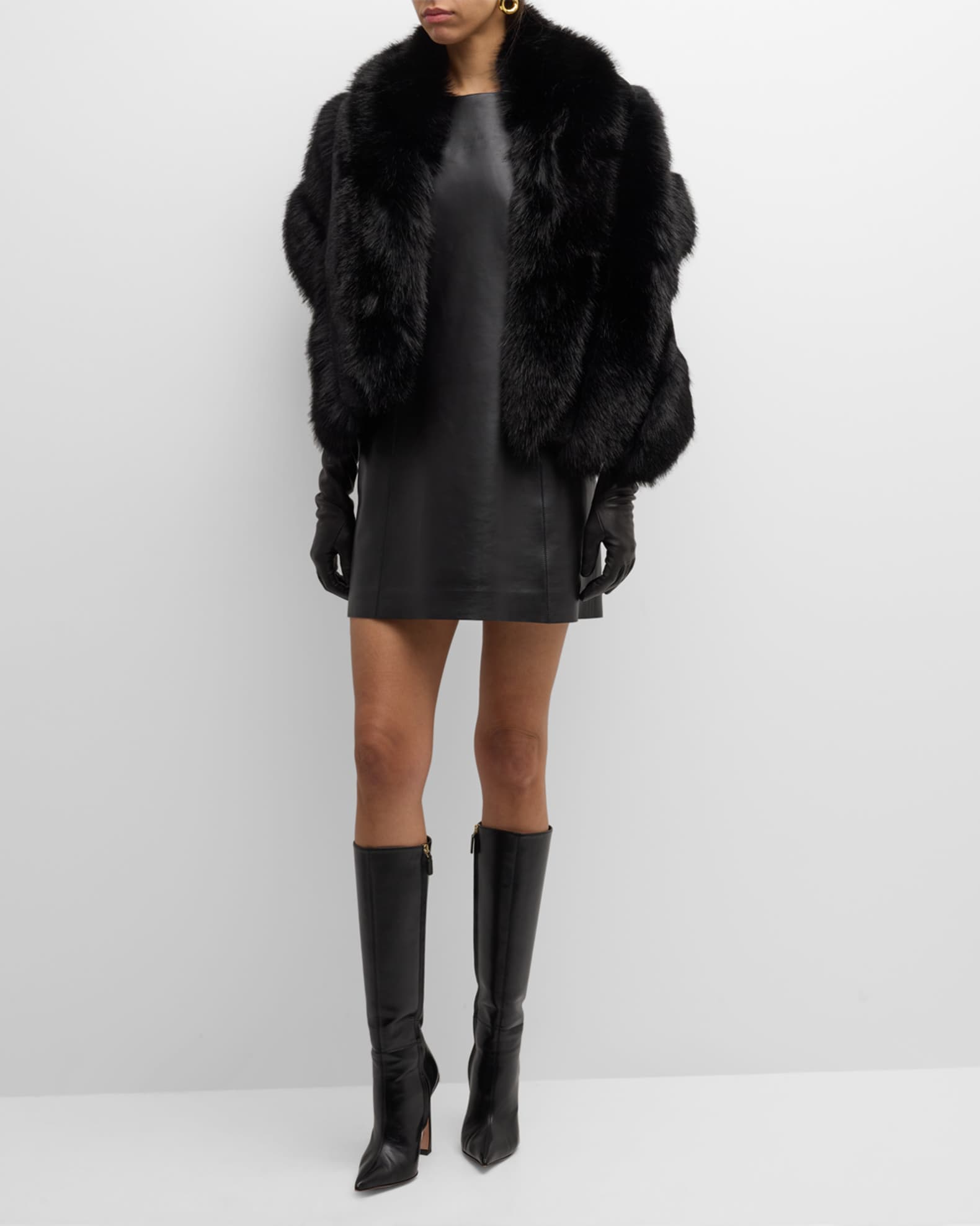 Faux Fur Shoulder Wrap | Truffle | Helen Moore main image 0
