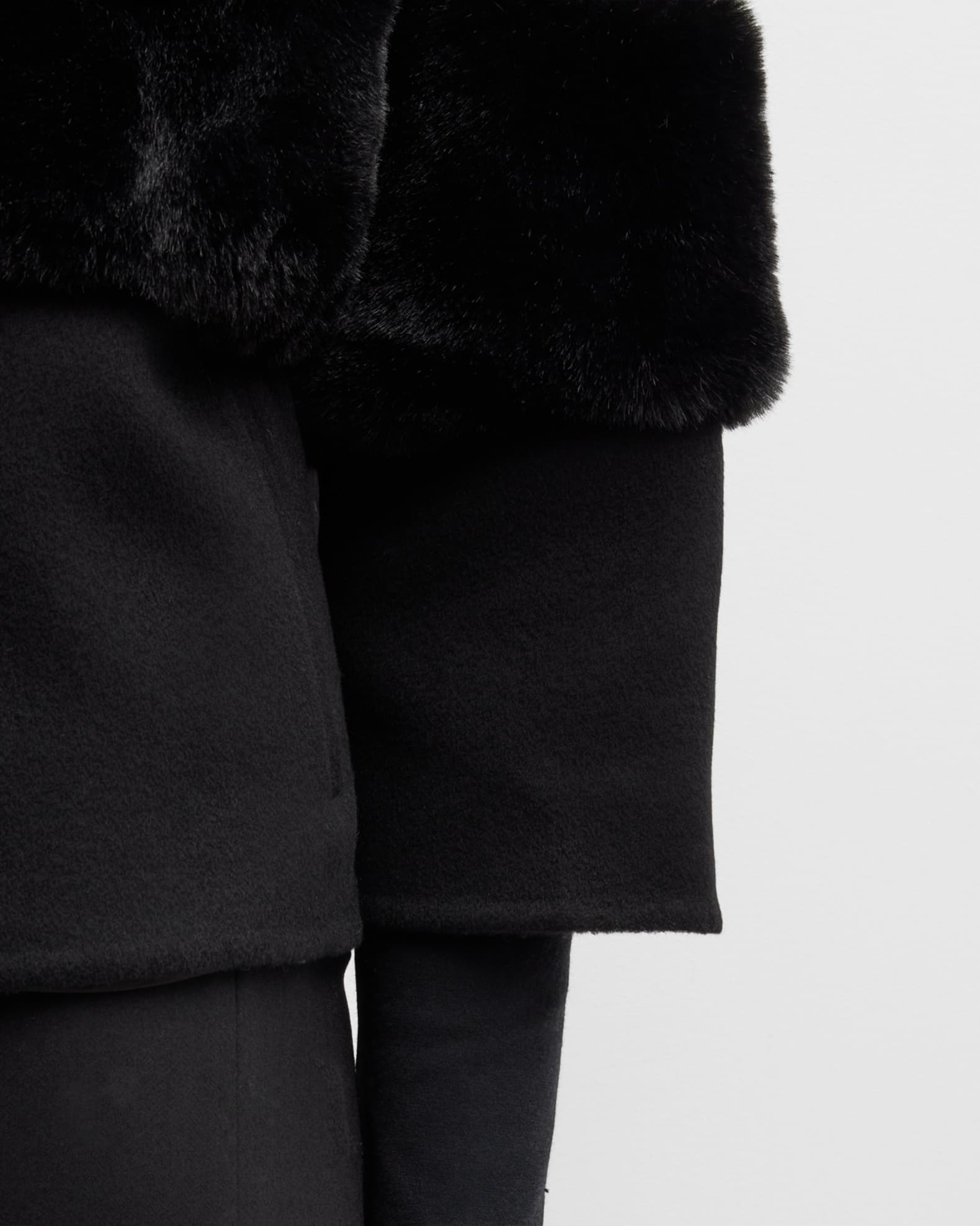 Kelli Kouri Sheard Faux Fur & Cashmere Jacket | Neiman Marcus