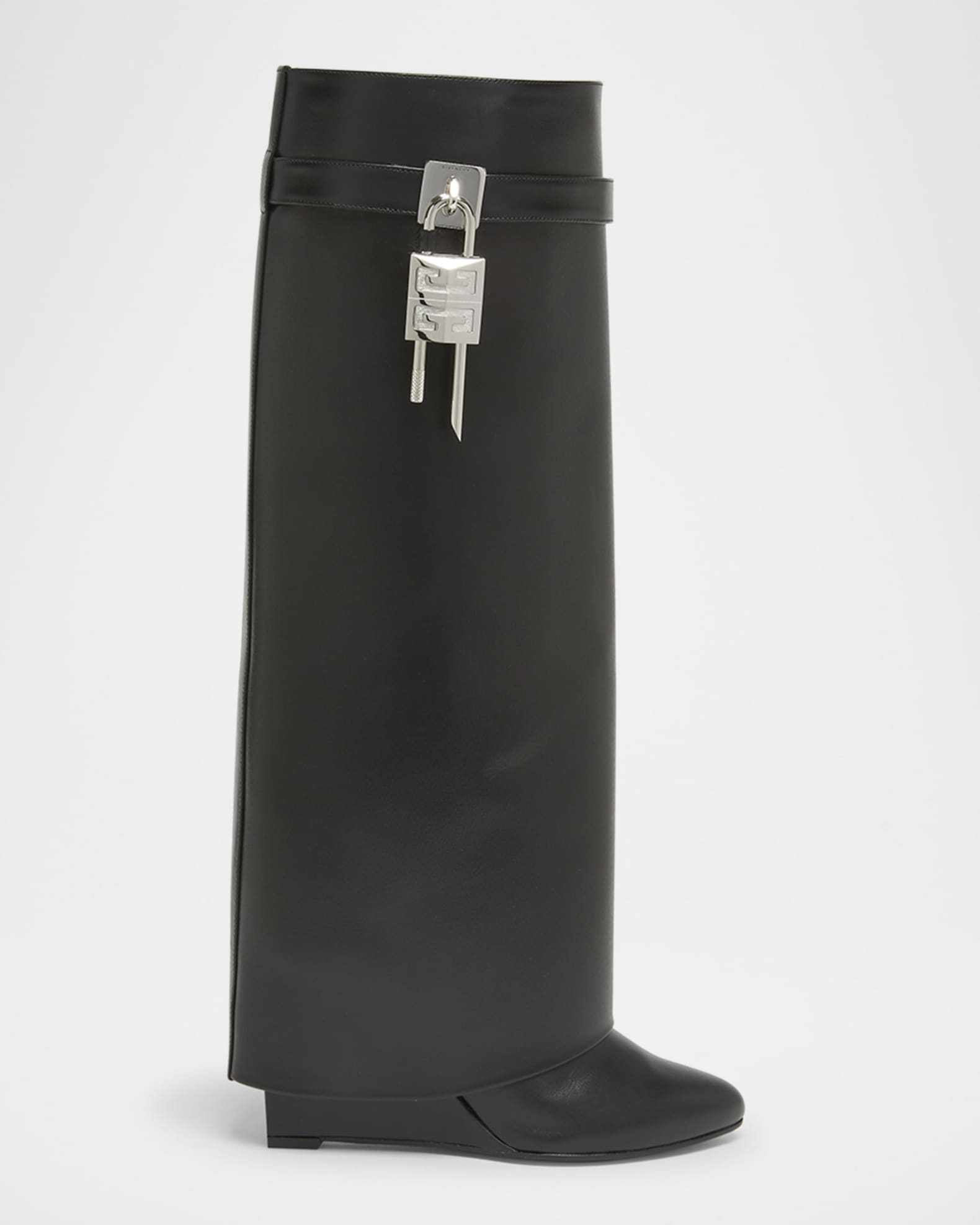 Shark Lock Wide Leather Boots 0