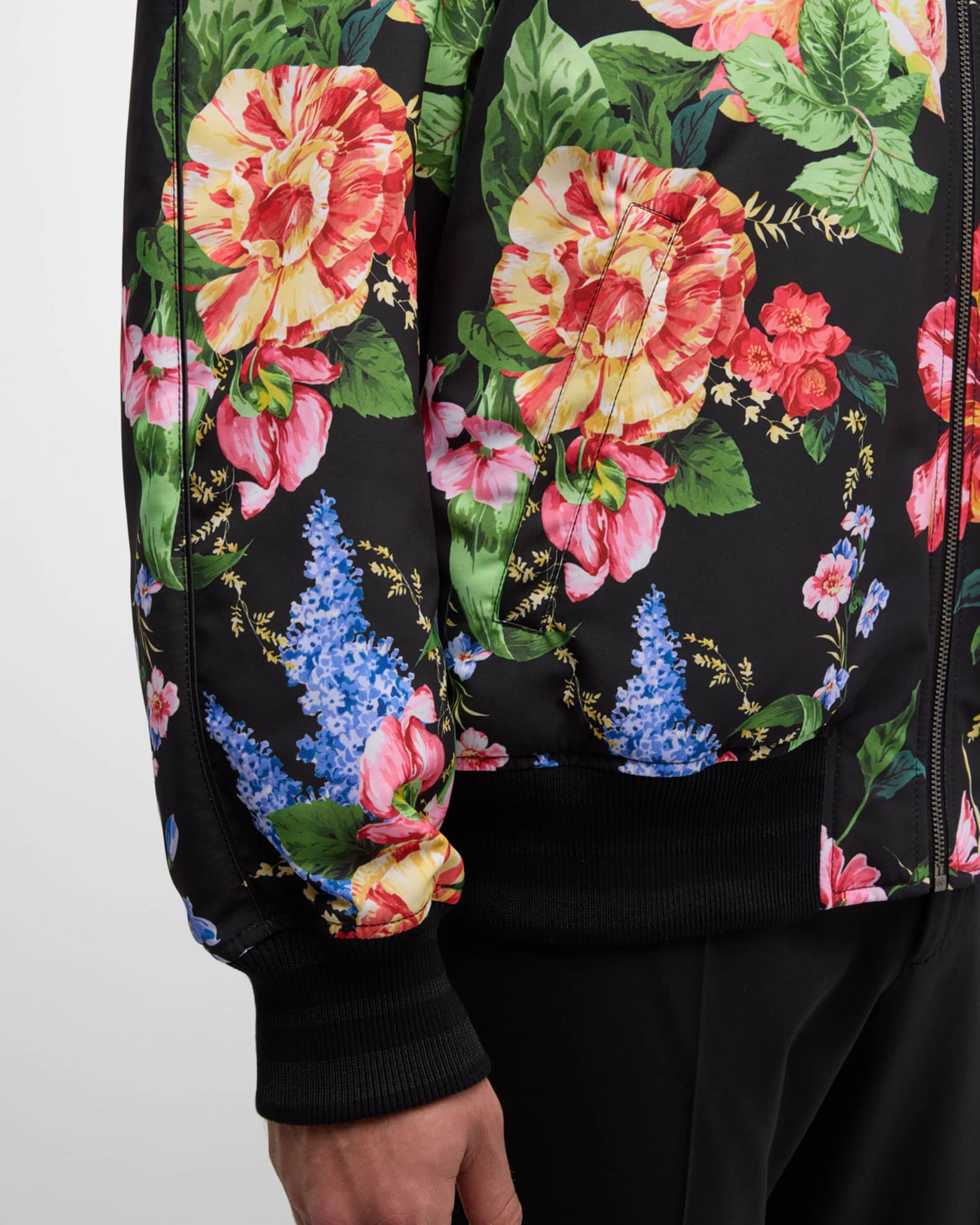 Men s Floral Print Bomber Jacket