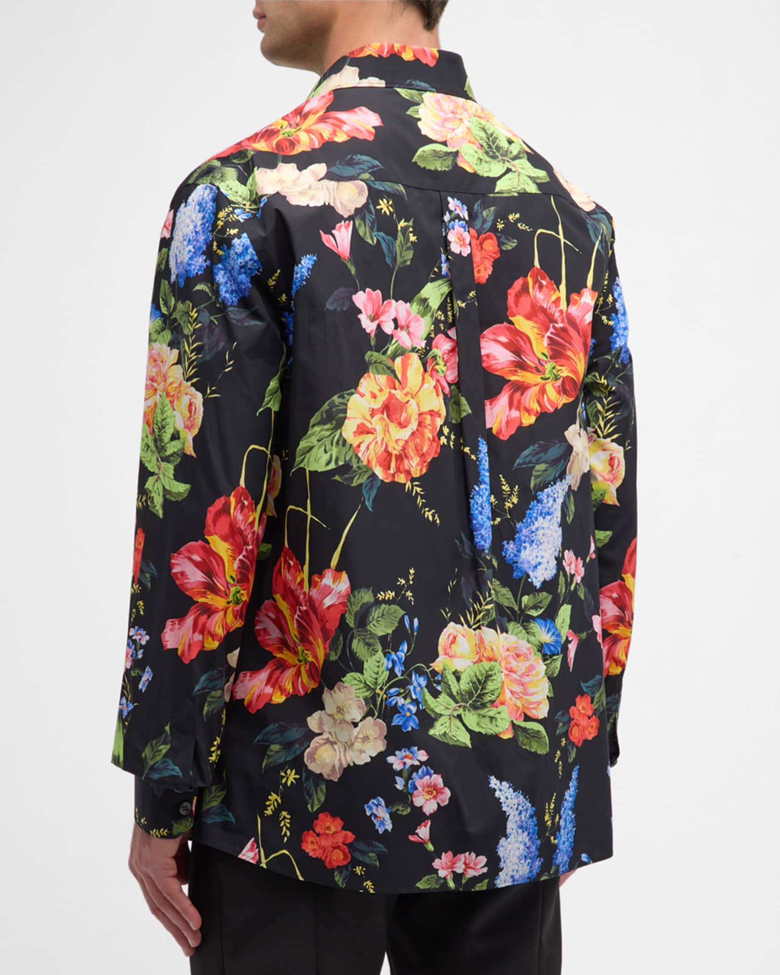 Dolce & Gabbana Black Cotton Button Down Men Casual Shirt