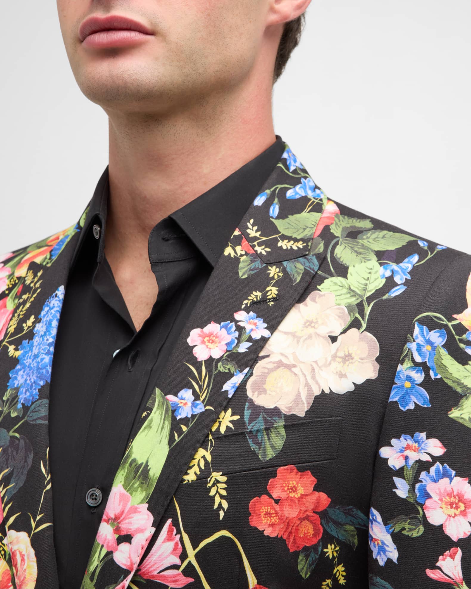 Men's DG Floral Cotton Gabardine Suit
