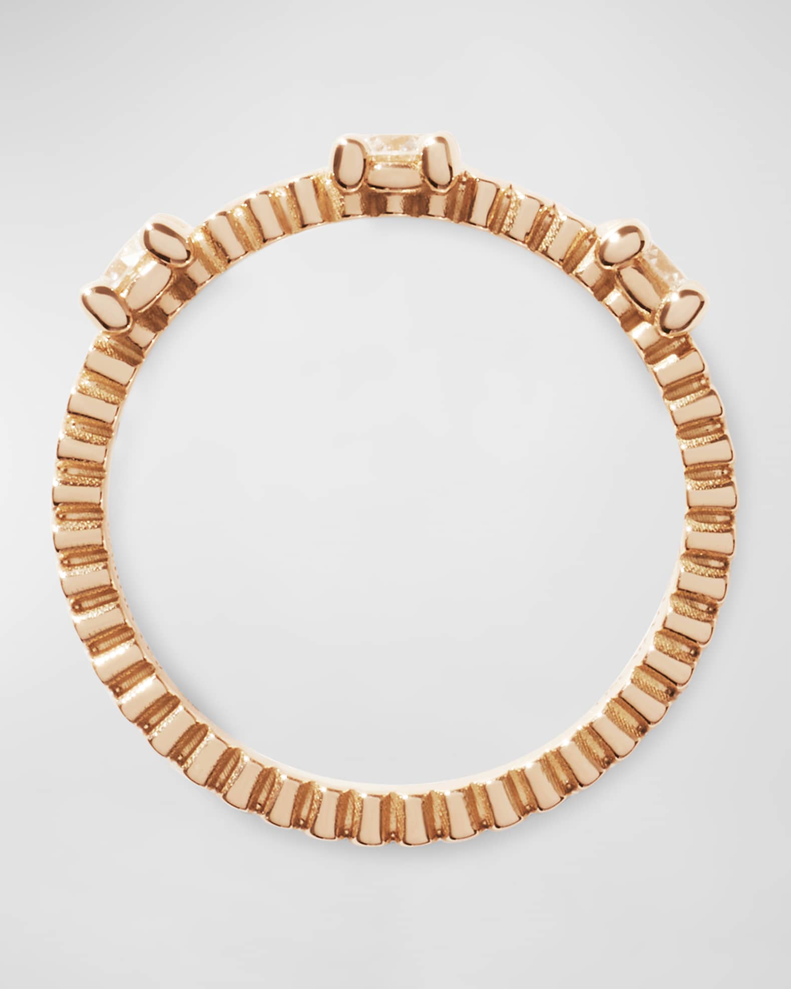 Oscar Massin Beaded 18K Recycled Yellow Gold and Lab Grown Diamond Ring