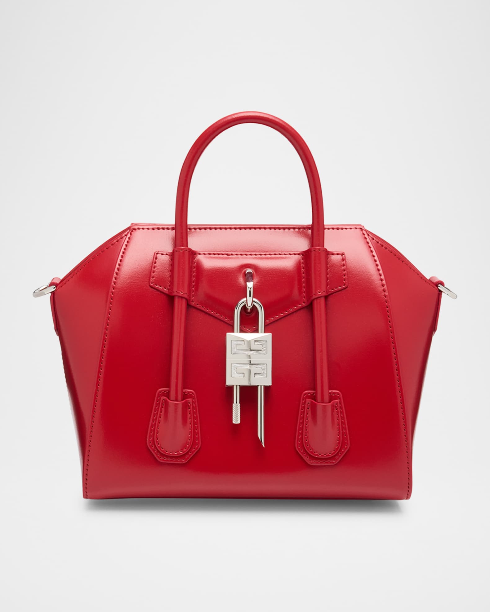 Antigona Lock Mini Top Handle Bag in Box Leather 0