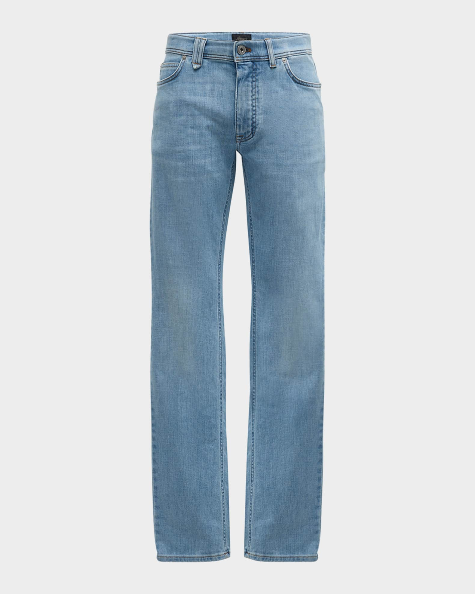 Brioni Men's Slim-Fit Light Wash Denim Jeans