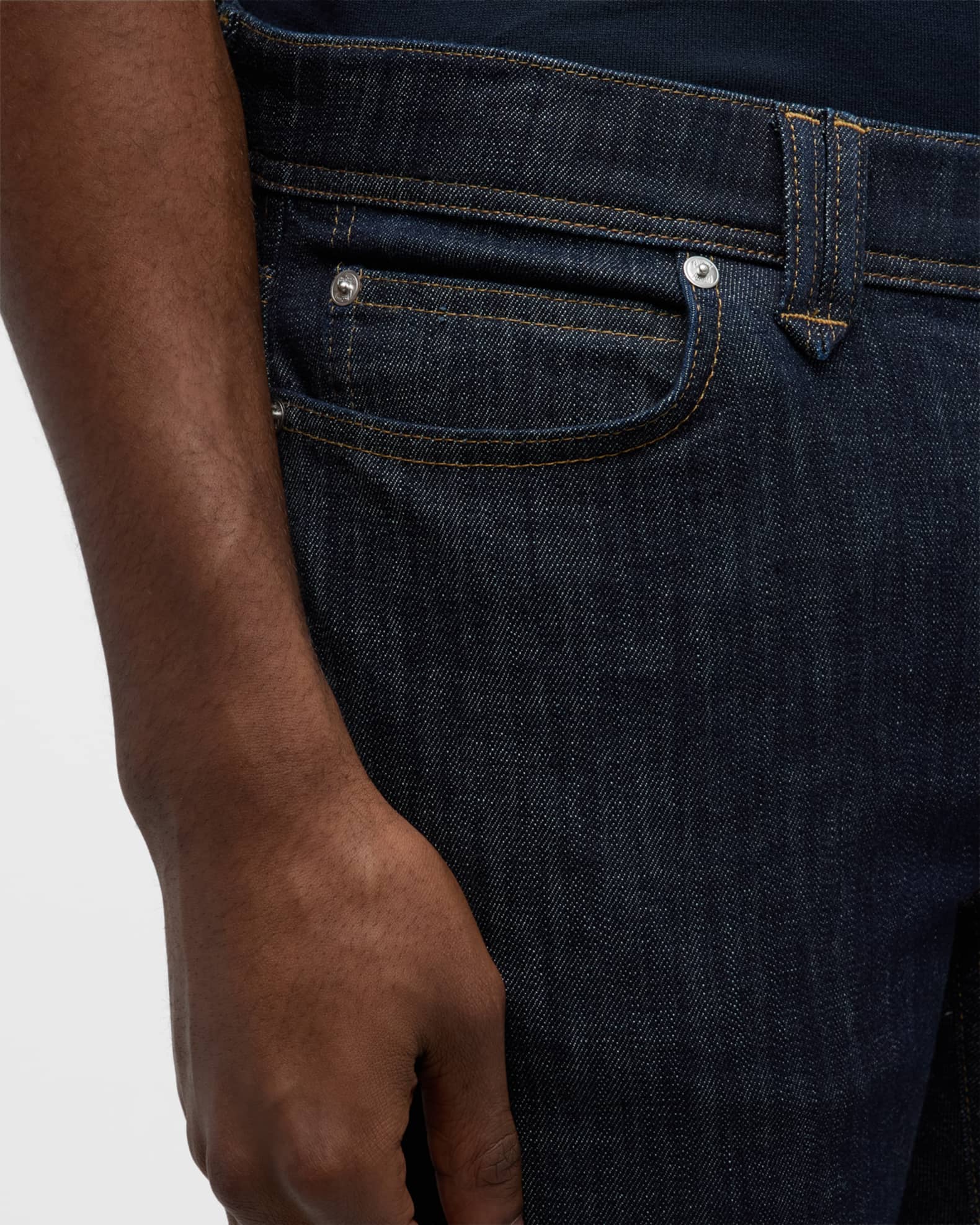 Brioni Men's Straight-Fit Dark Wash Jeans | Neiman Marcus