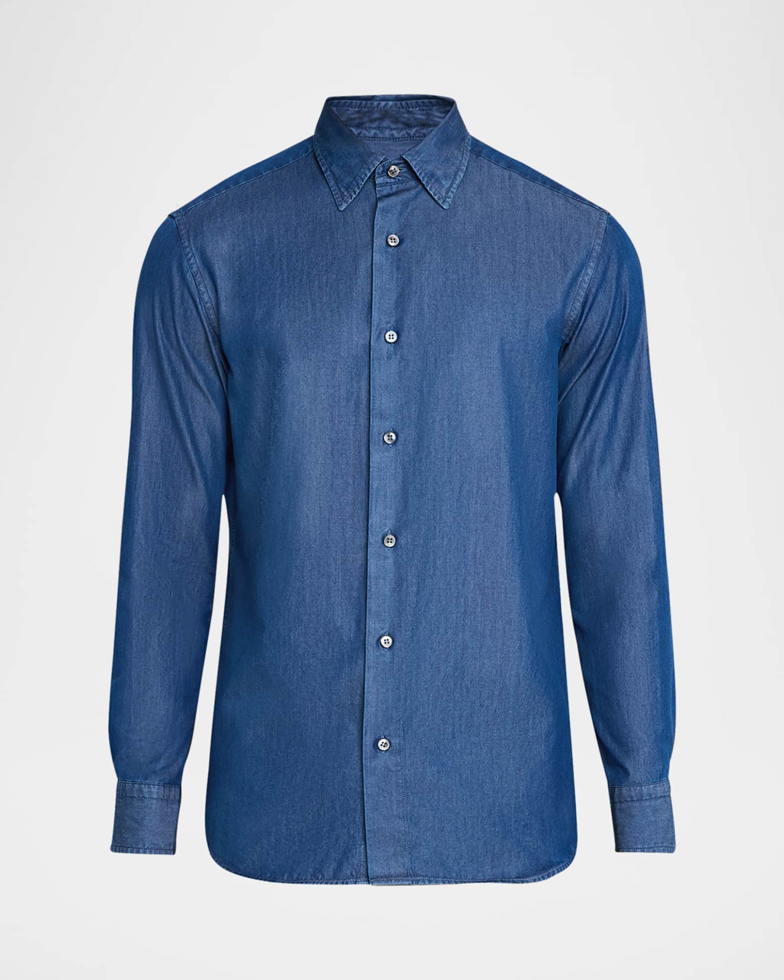 Men's Chambray Button-Down Shirt