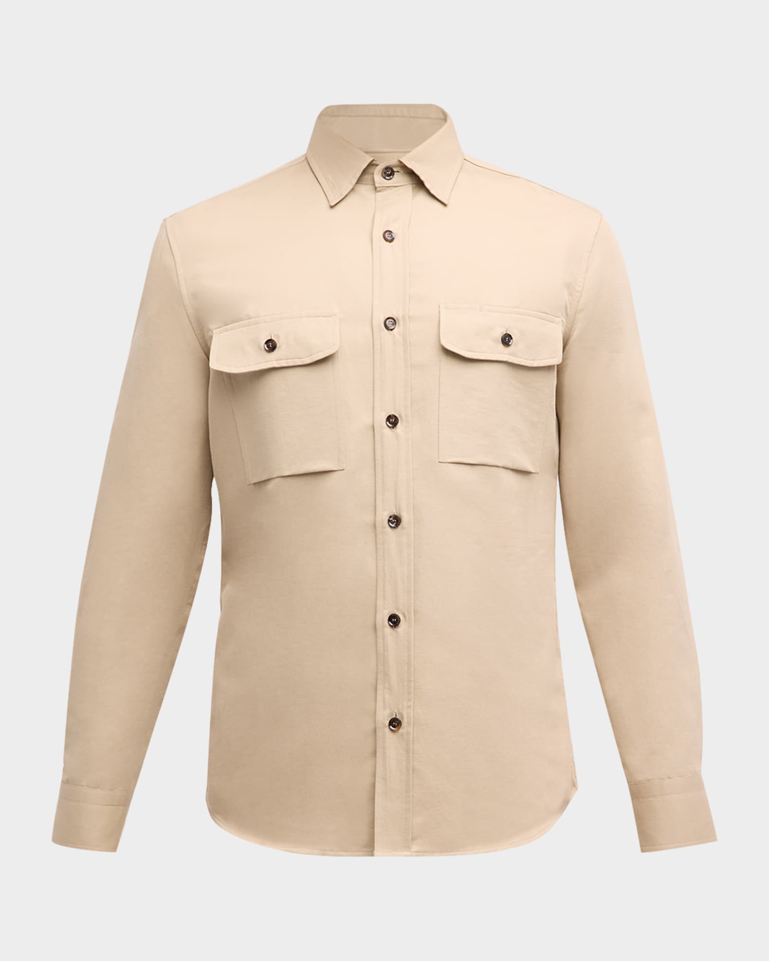 Brioni chambray linen shirt - Blue