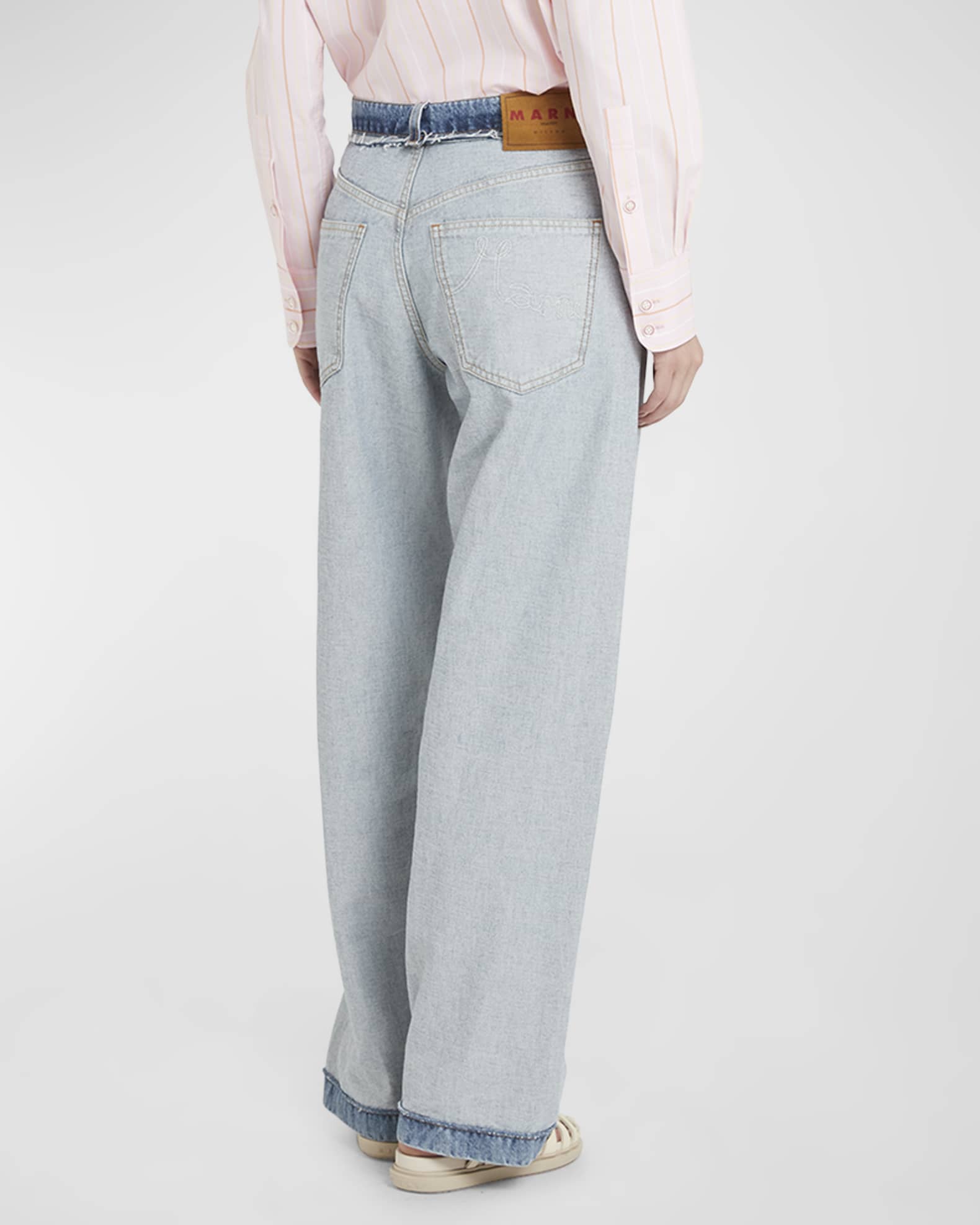 Marni Low-Waisted Reverse Jeans | Neiman Marcus