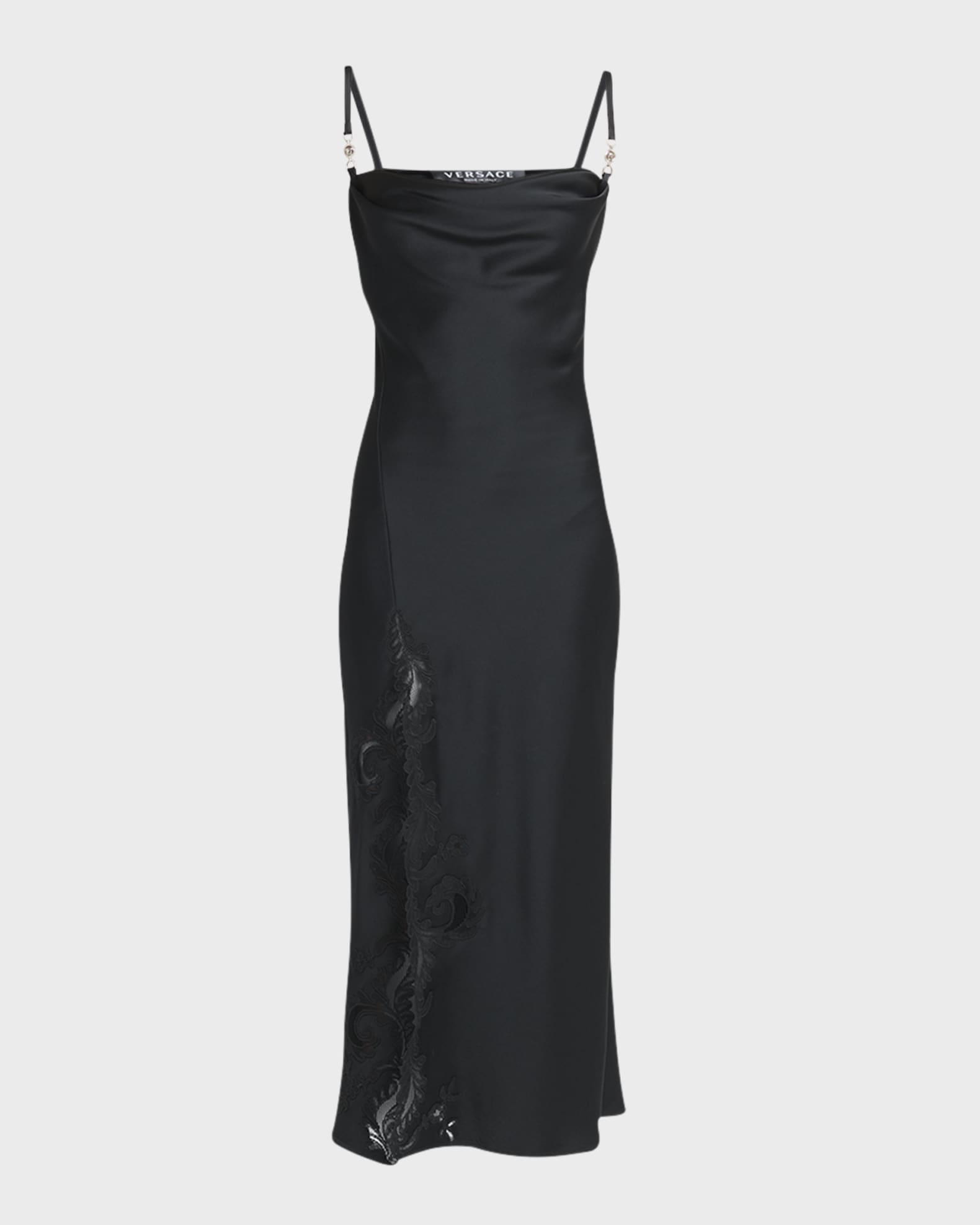 Versace Wrap-Front Jersey Midi Dress with Medusa Detail - Bergdorf Goodman