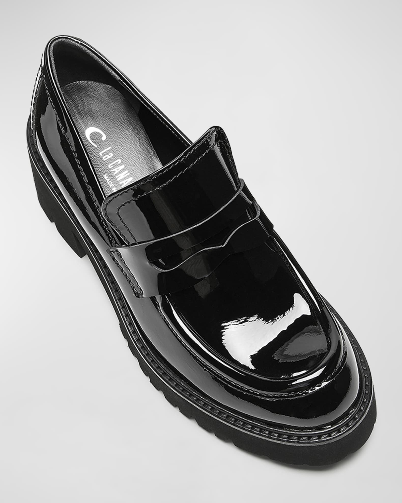 black leather shoes women