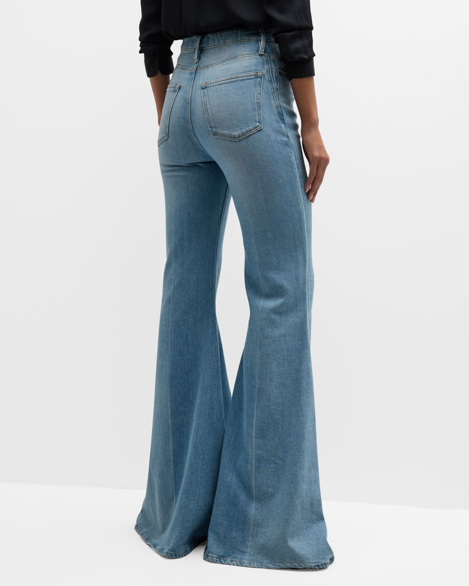 FRAME + NET SUSTAIN The Extreme high-rise flared jeans