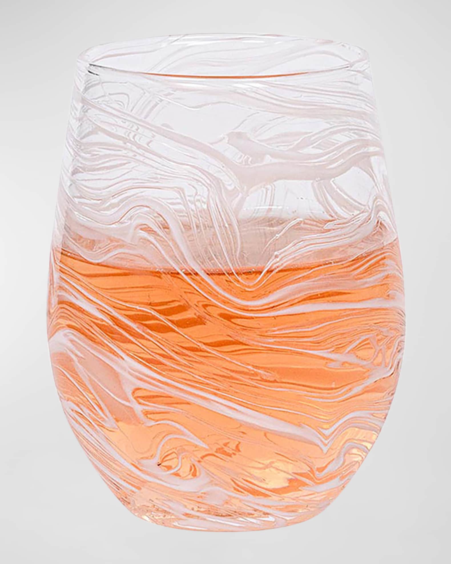 Juliska Puro Marbled Stemless Wine Glass Neiman Marcus