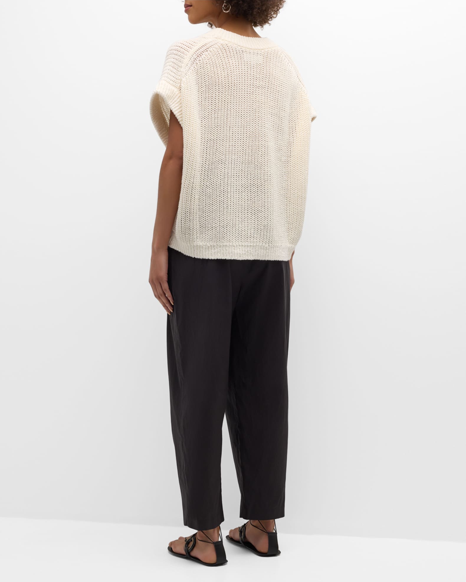 Apiece Apart Oliva Dolman-Sleeve Knit Linen Vest | Neiman Marcus