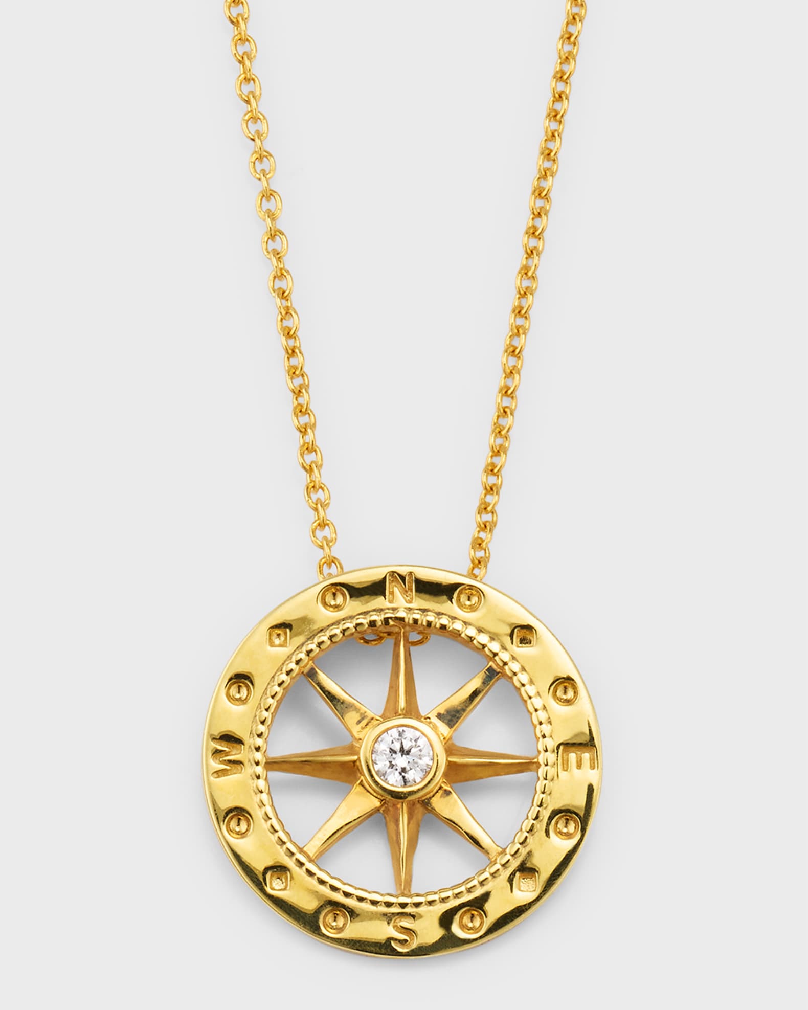 Roberto Coin 18K Yellow Gold Compass Necklace Neiman Marcus