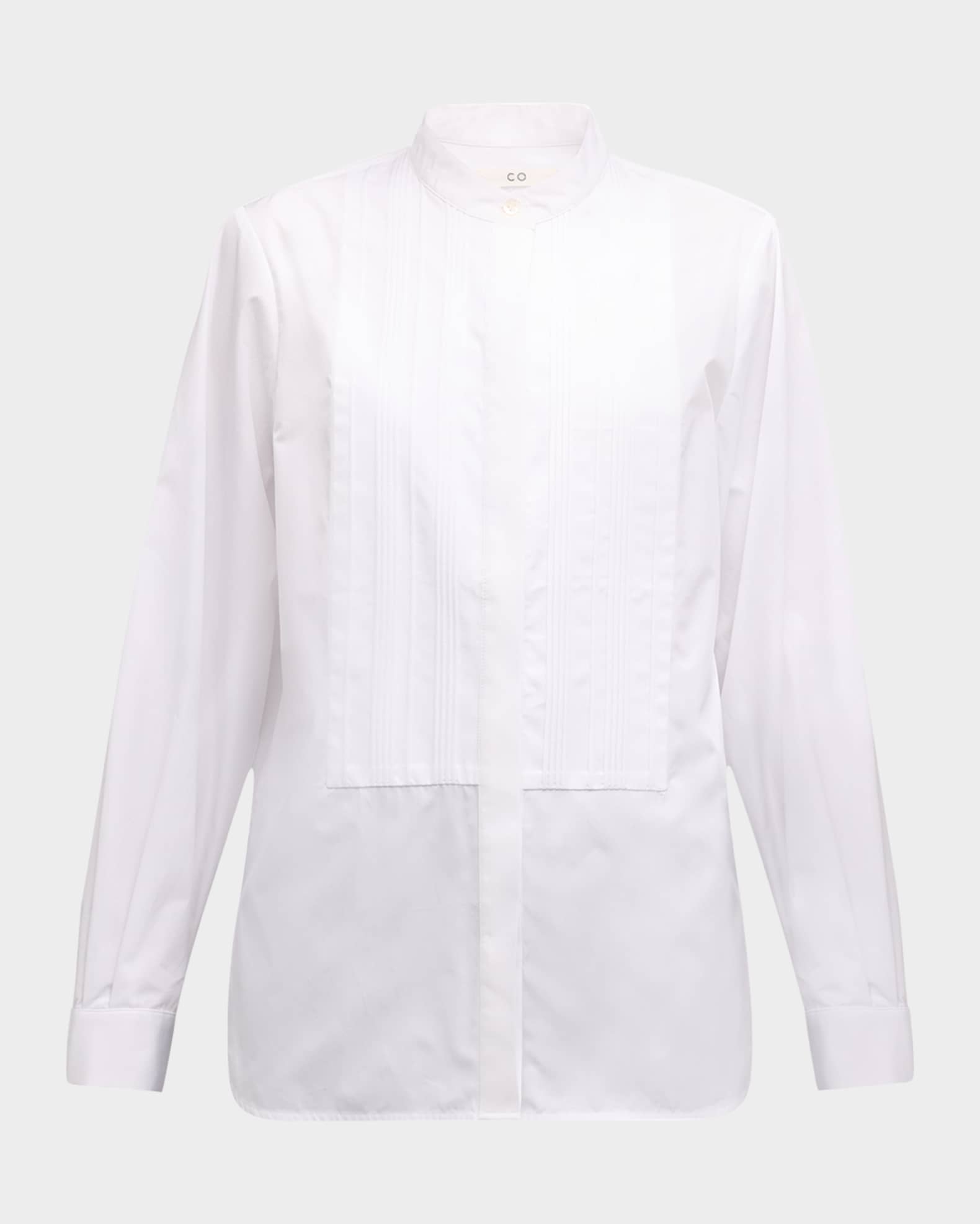 Pleated Bib-Front Tuxedo Shirt 0