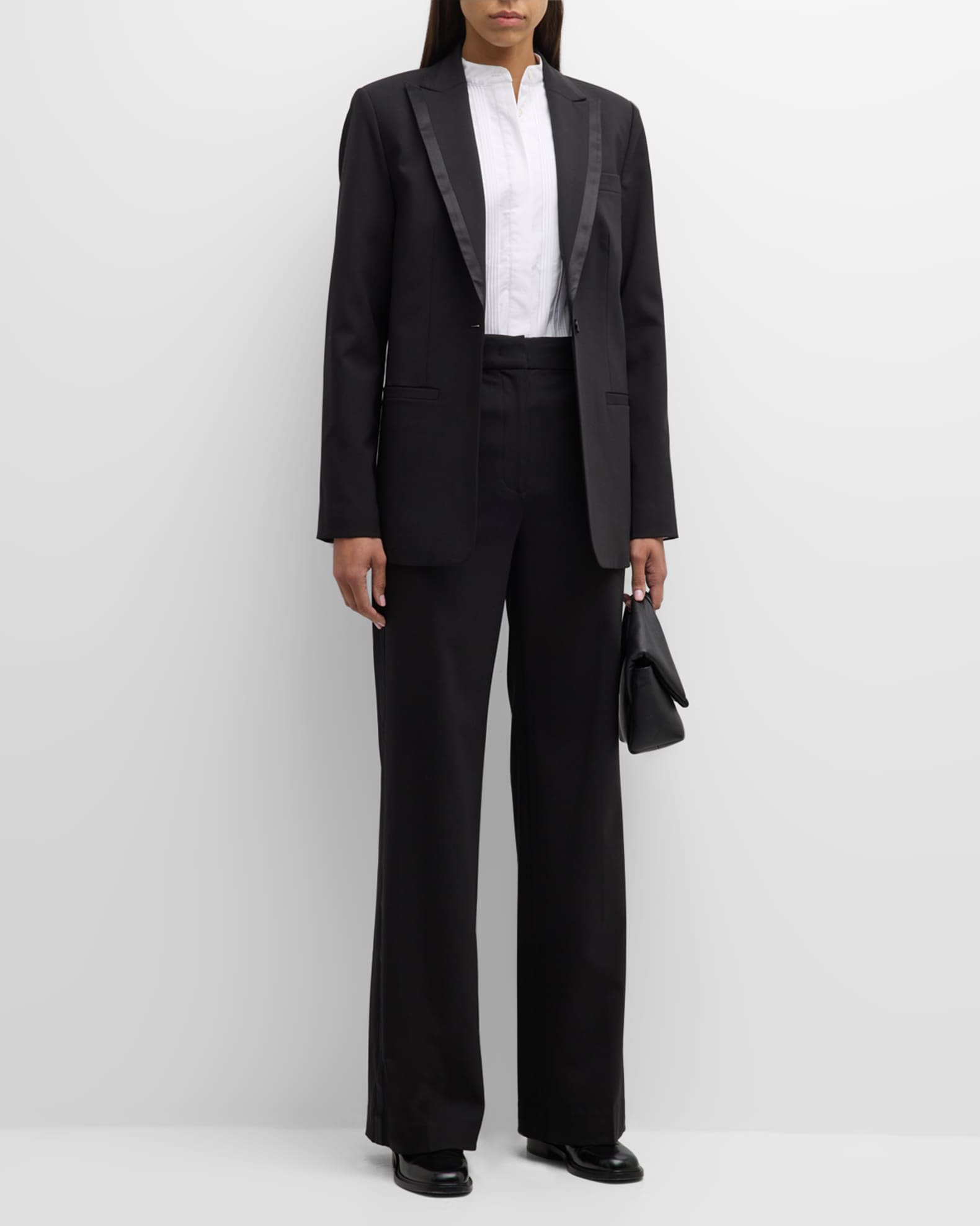 Straight leg womens tuxedo pants discount