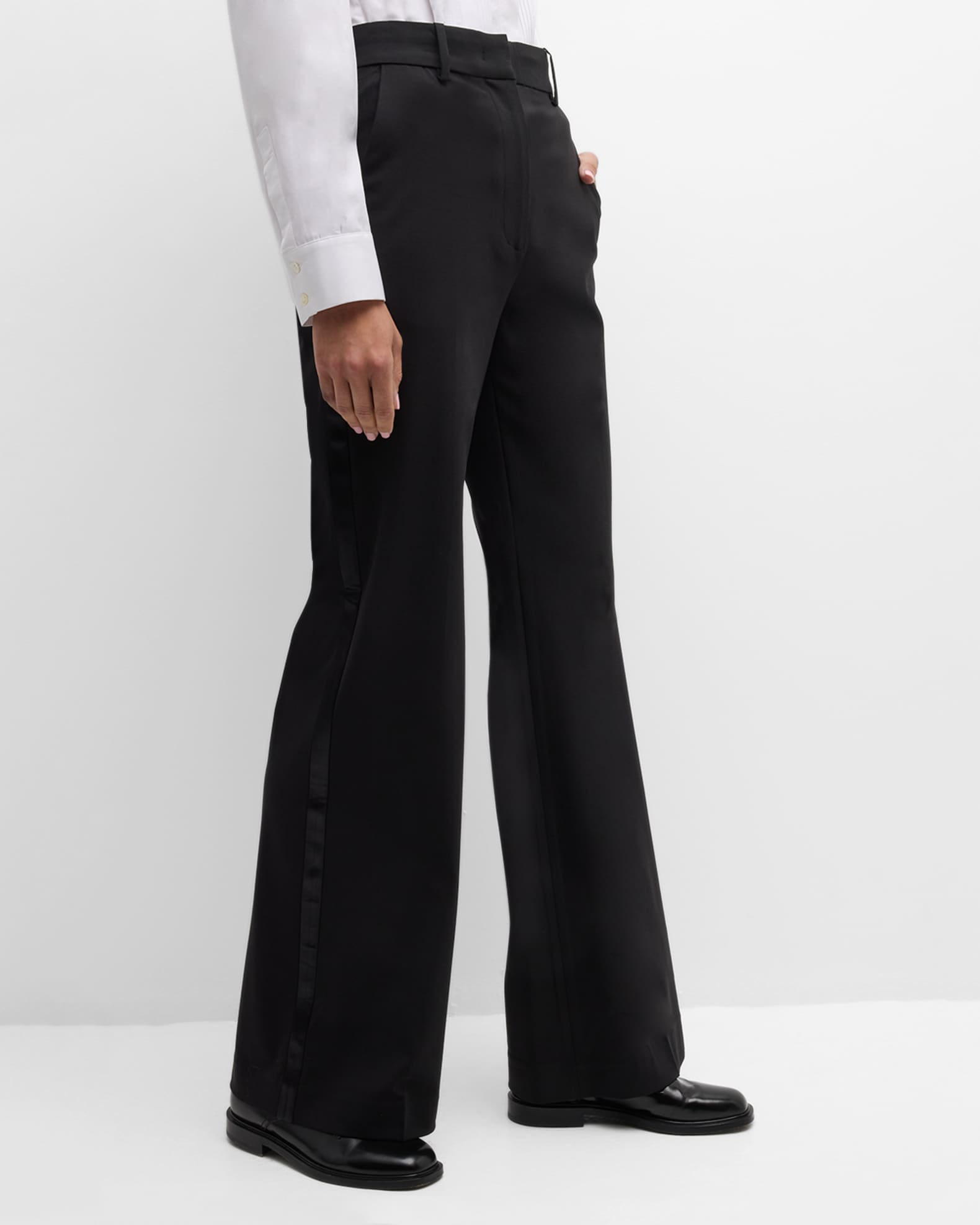 Mid Rise Straight Leg Tuxedo Pants