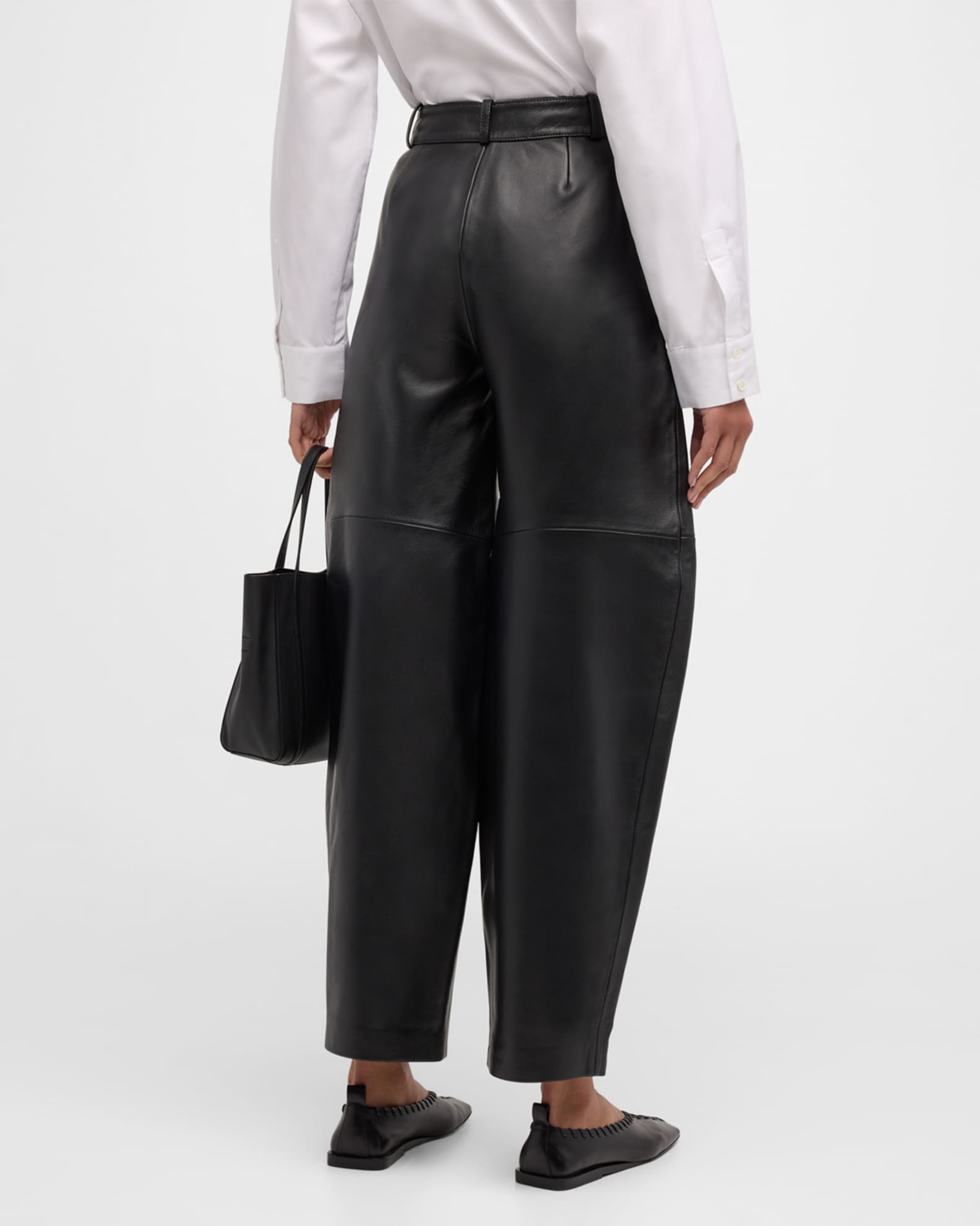 ST. AGNI | Leather Balloon Pants