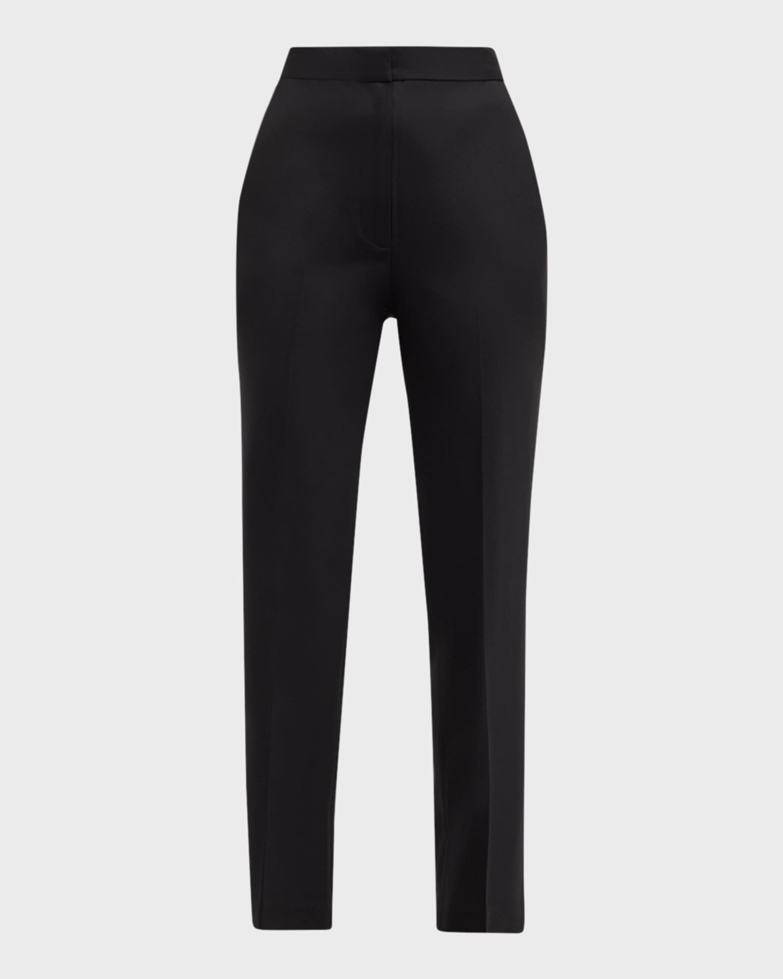 High-Rise Straight-Leg Crop Cigarette Pants 0