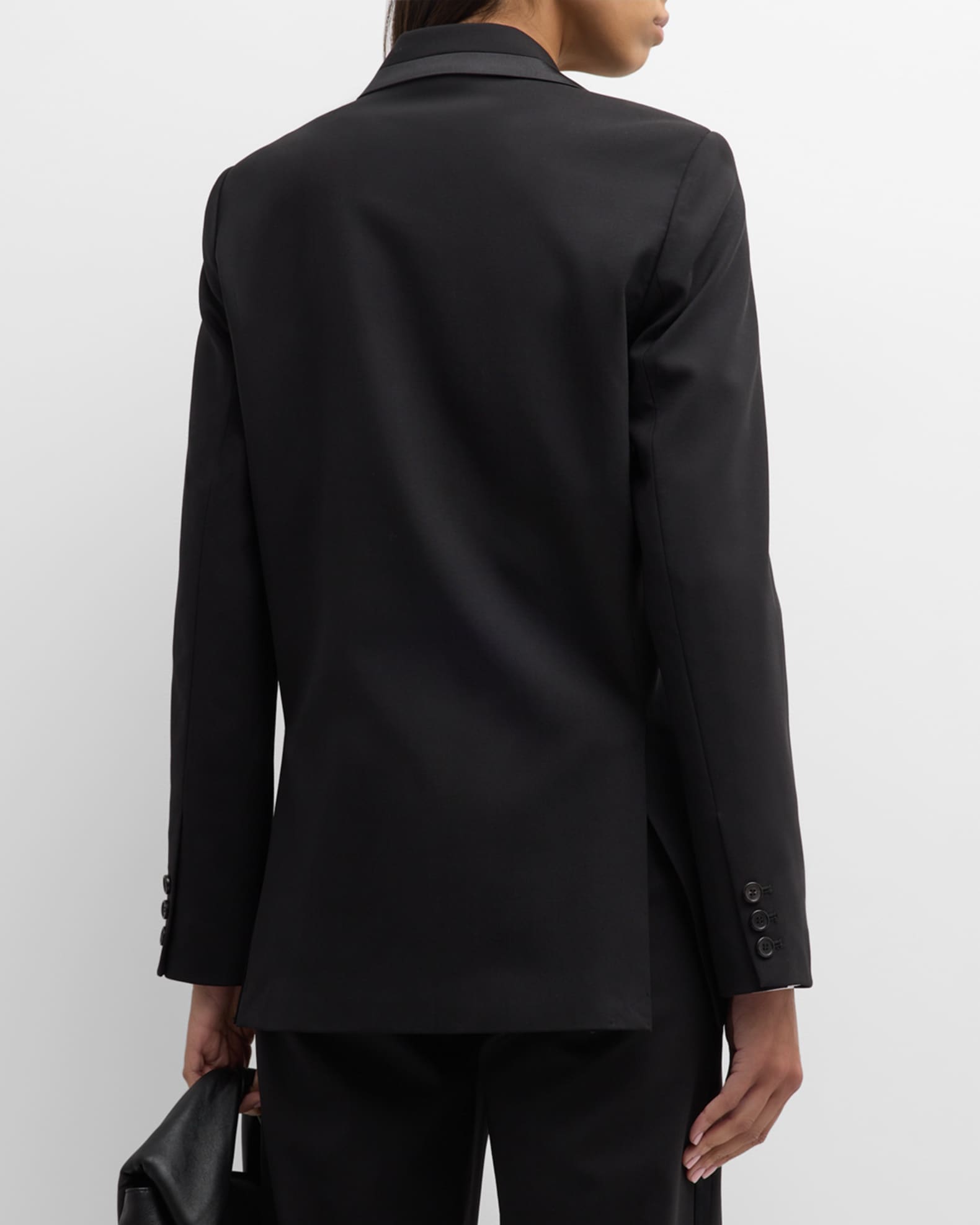 Co Satin-Trim Single-Breasted Tuxedo Jacket | Neiman Marcus Co Satin-Trim Single-Breasted Tuxedo Jacket | Neiman Marcus