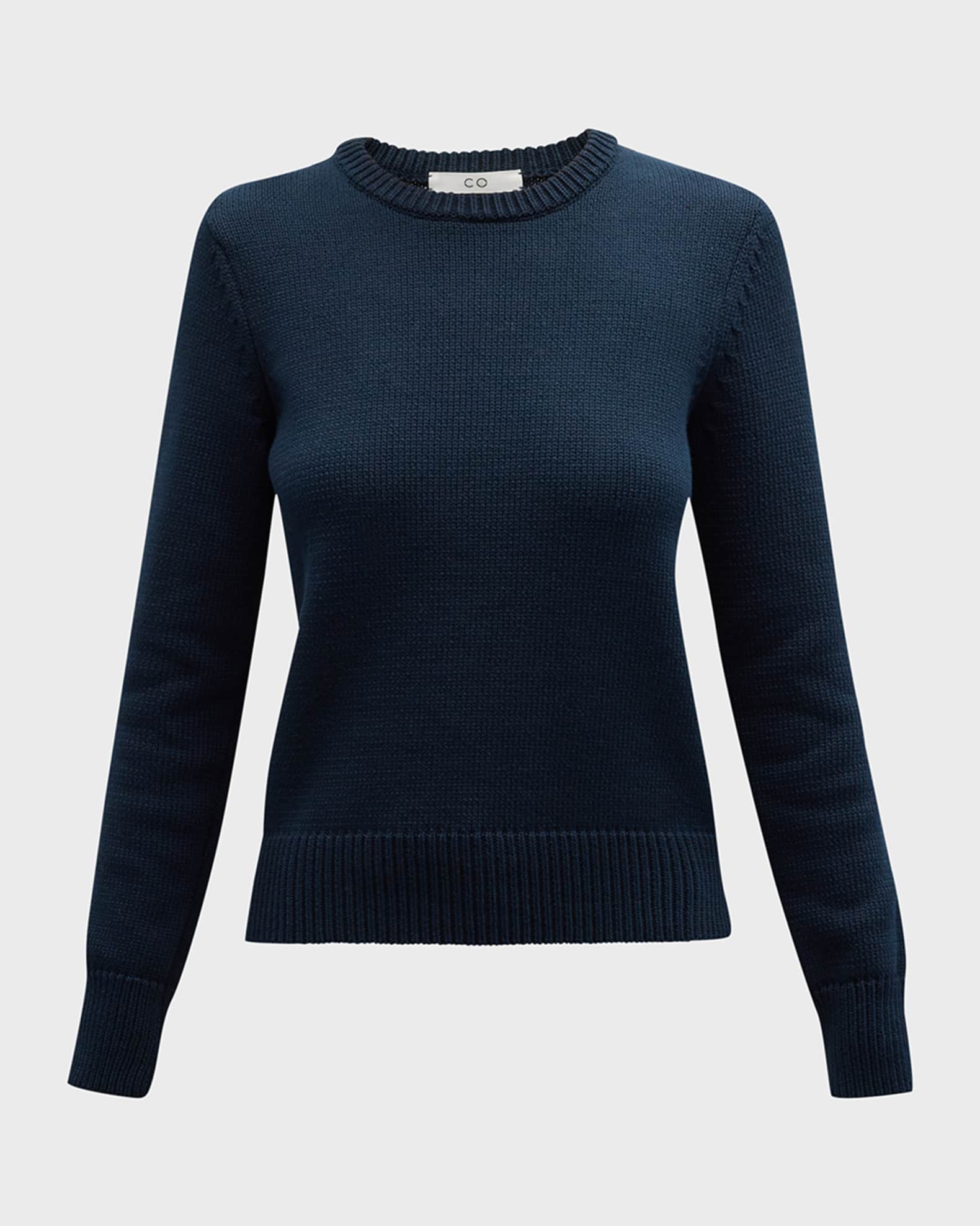 Co Crewneck Cotton-Blend Sweater | Neiman Marcus