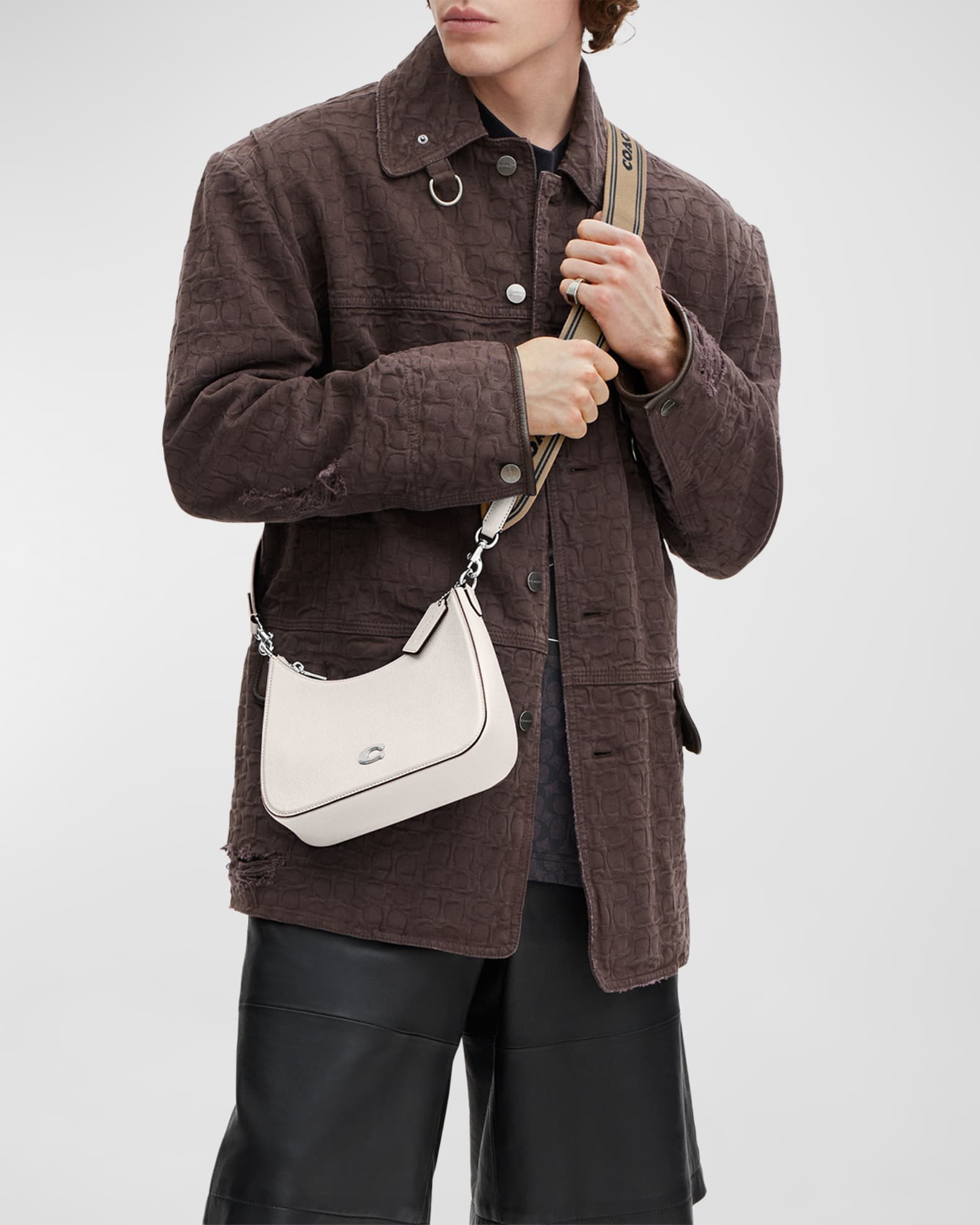 Zip Leather Crossbody Bag 1