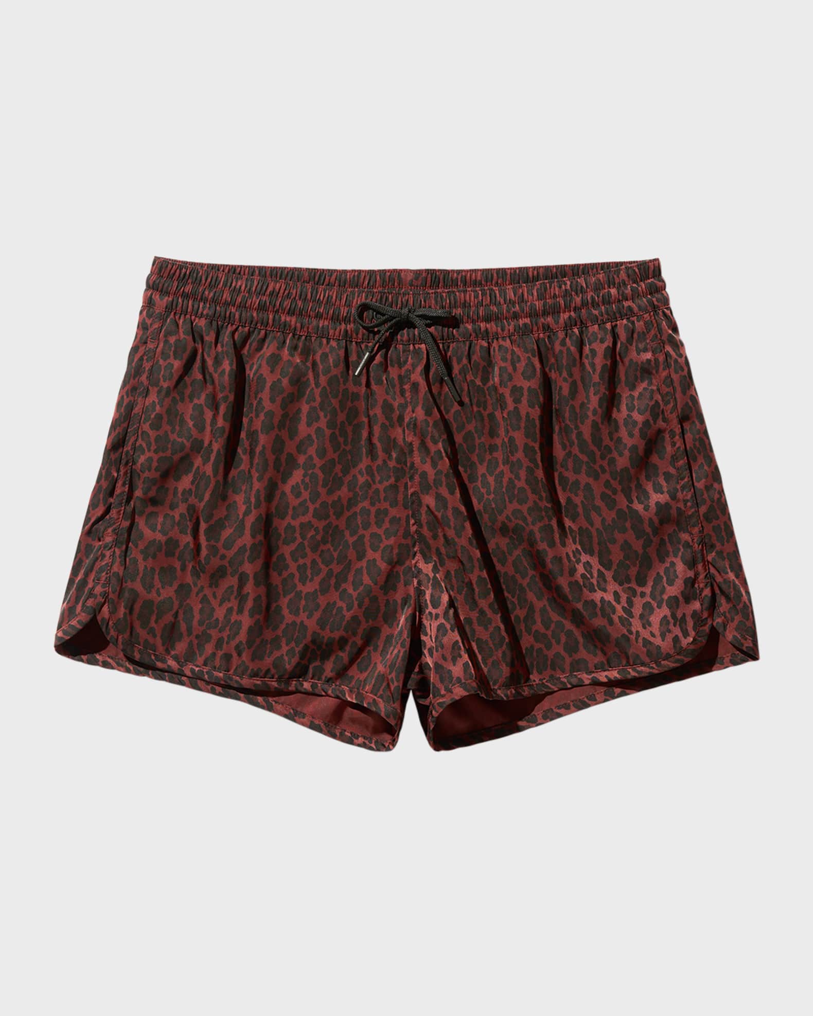 Leopard print swim shorts mens on sale