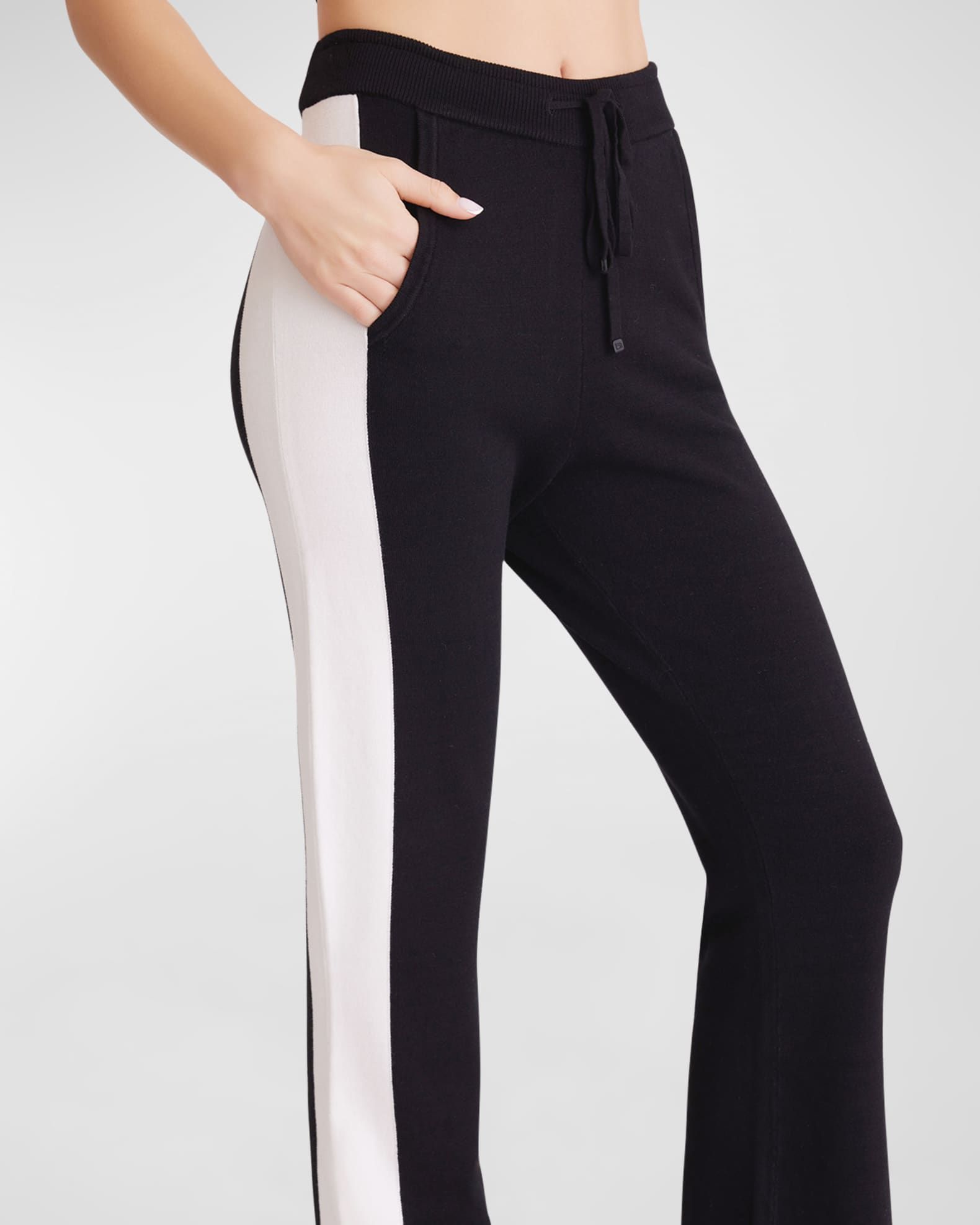 Boot cut black sweatpants, Designer Collection