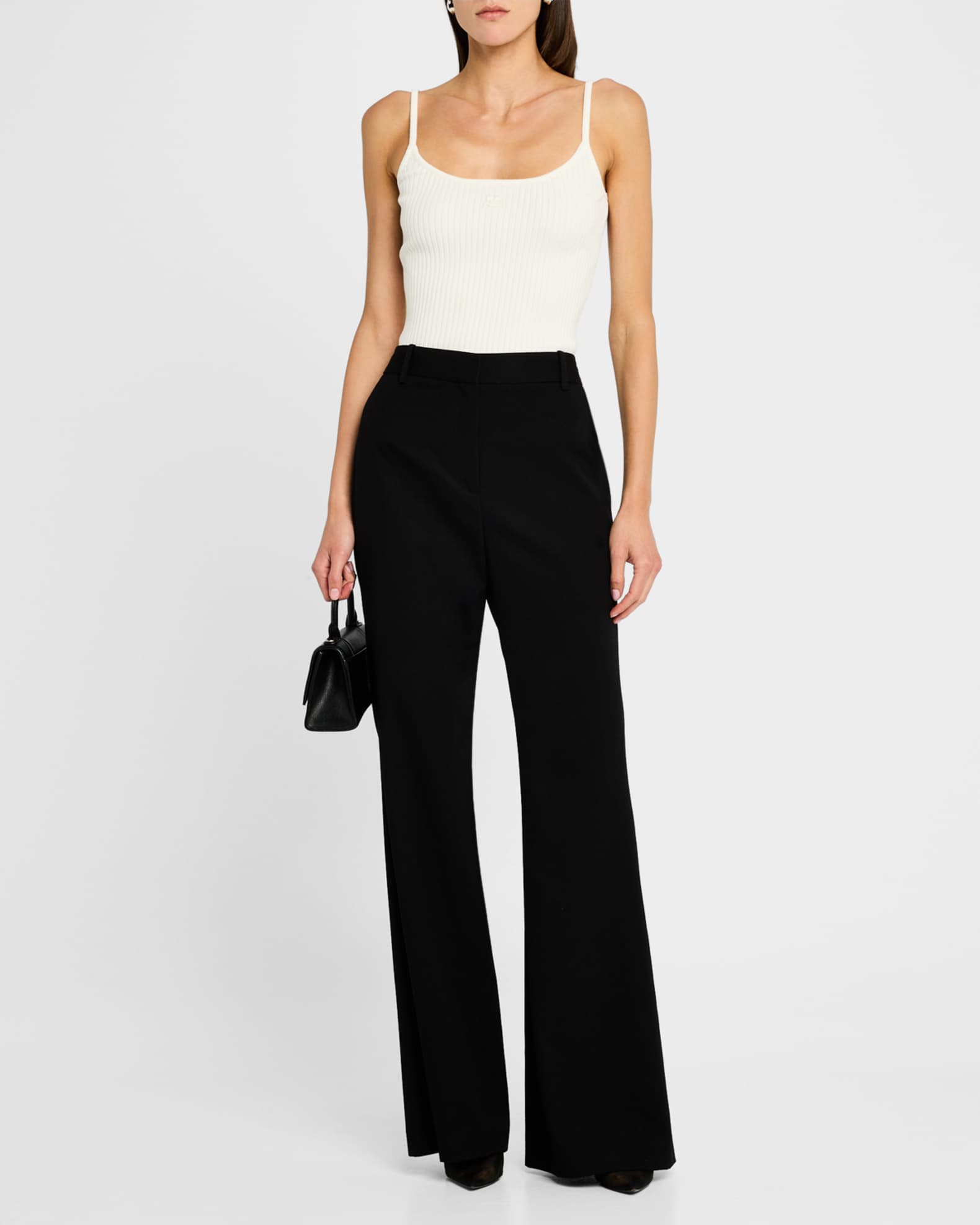 Logo Ribbed Knit Tank Top | Neiman Marcus