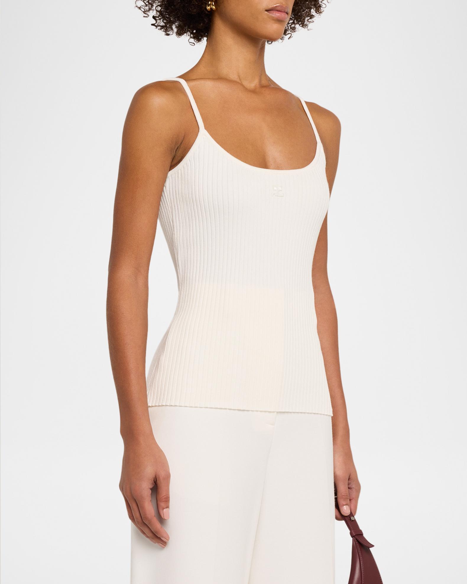 Logo Ribbed Knit Tank Top | Neiman Marcus