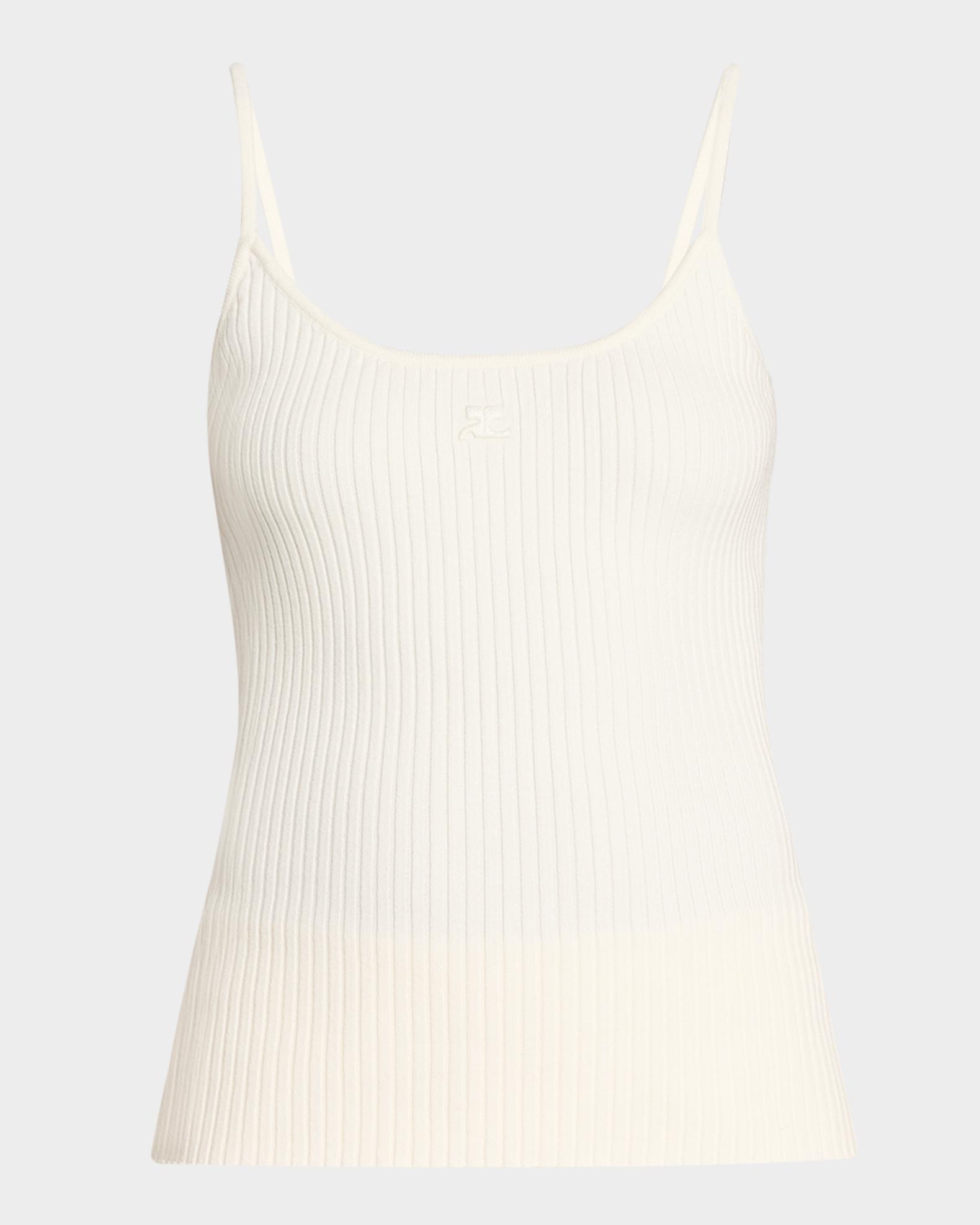 Logo Ribbed Knit Tank Top | Neiman Marcus