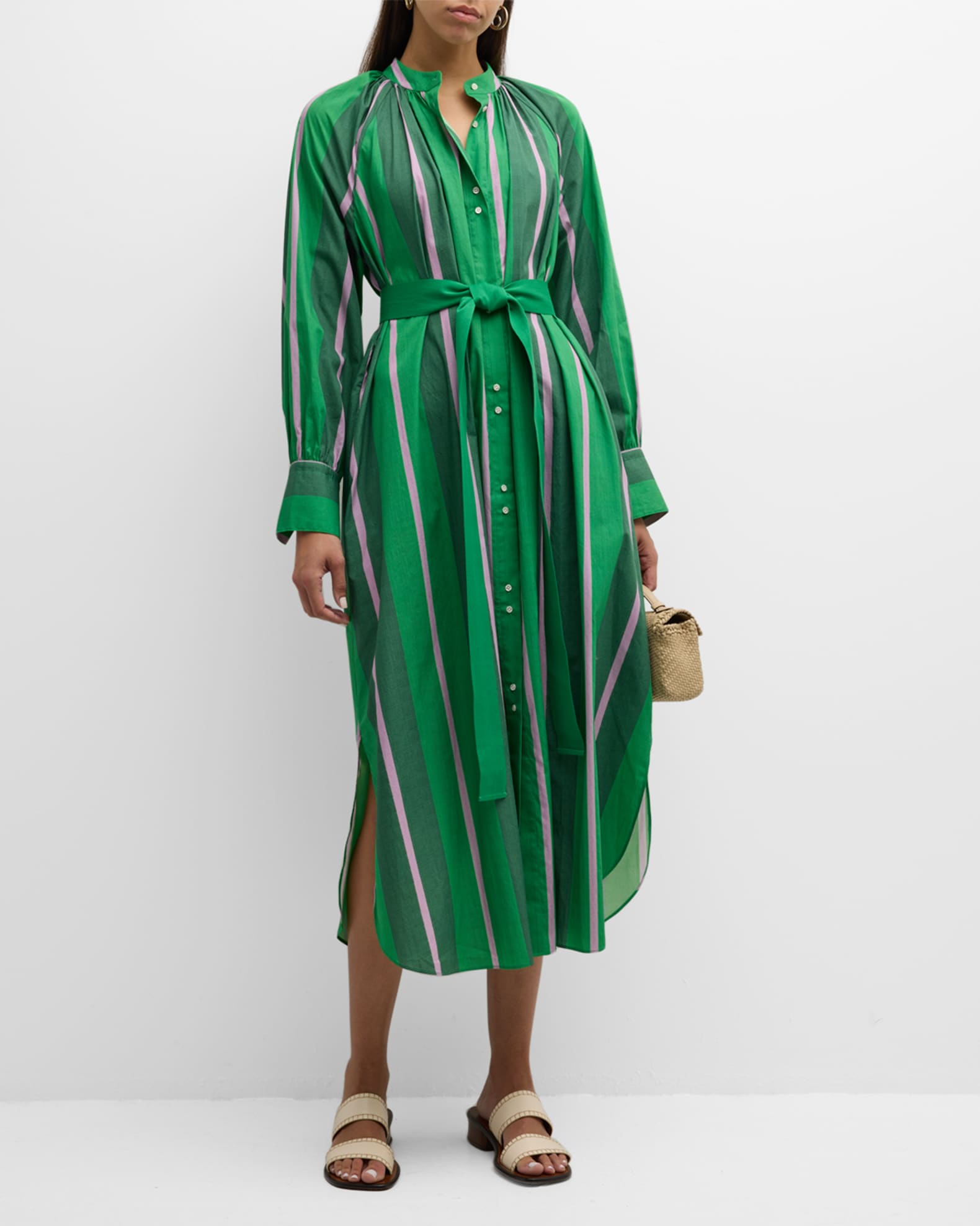 RAGLAN SLEEVE MIDI SHIRT DRESS WAVE YOUR WAND