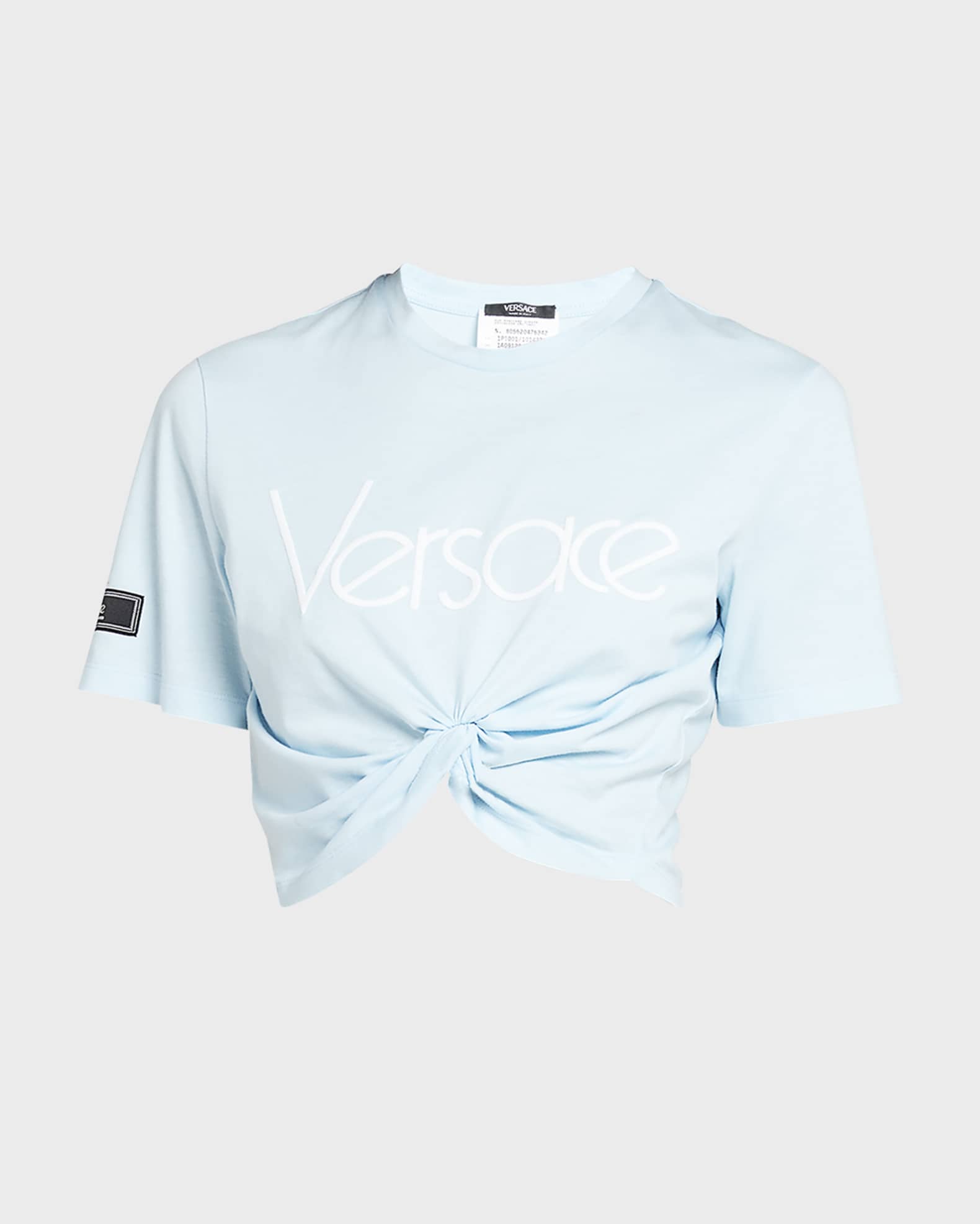 Versace Logo Embroidered T-shirt