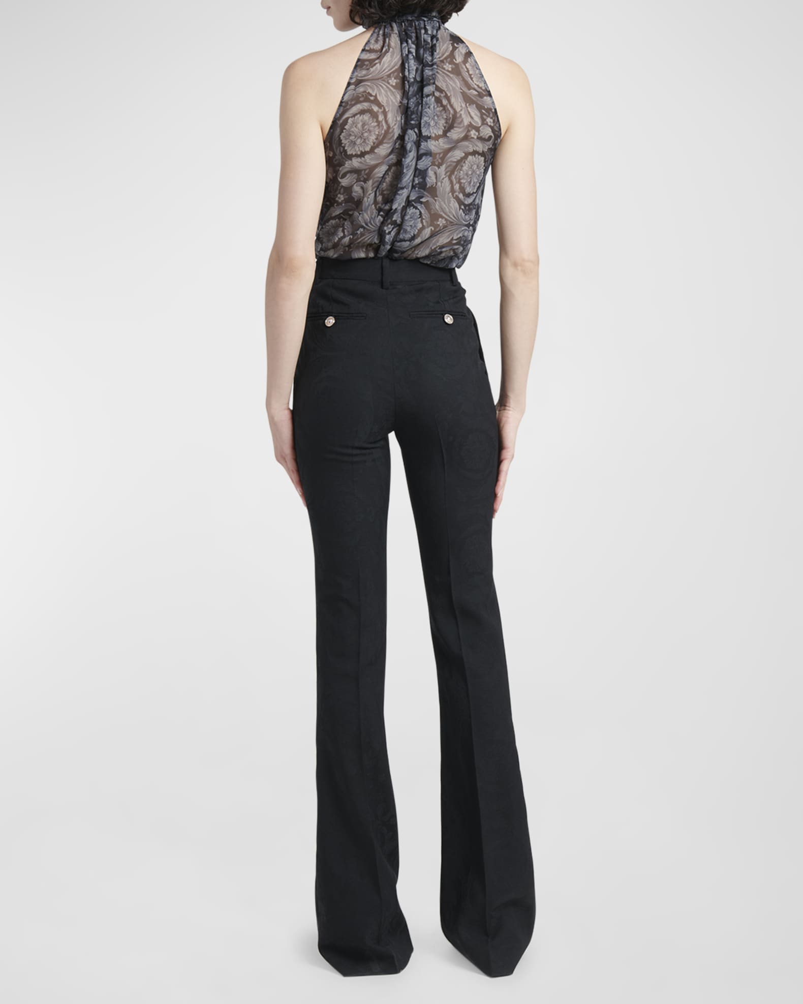 Valentino Flare Luxe High-Rise Trousers